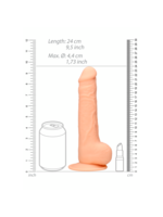 Realrock by Shots Silicone dildo with balls - 24cm white