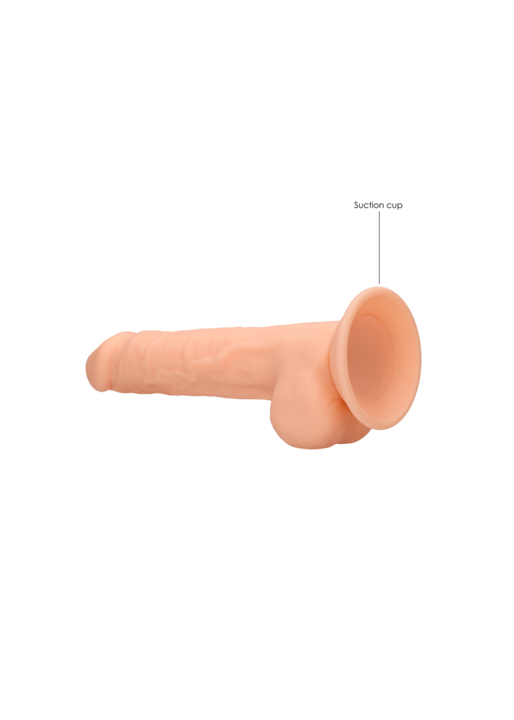 Realrock by Shots Silicone dildo with balls - 24cm white