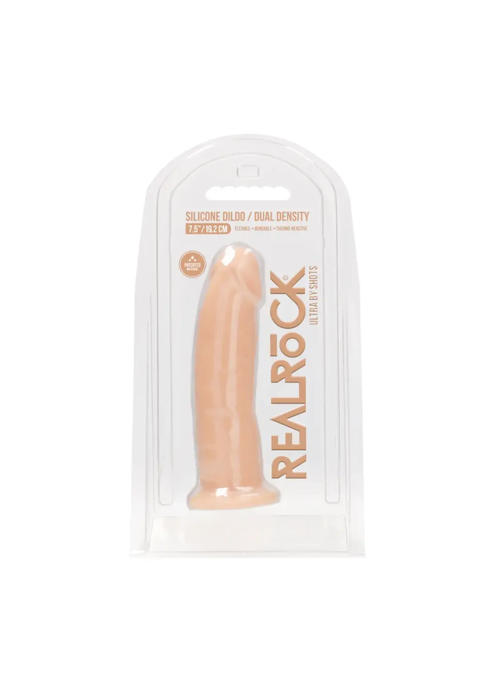 Realrock by Shots Silicone dildo - 20 cm white