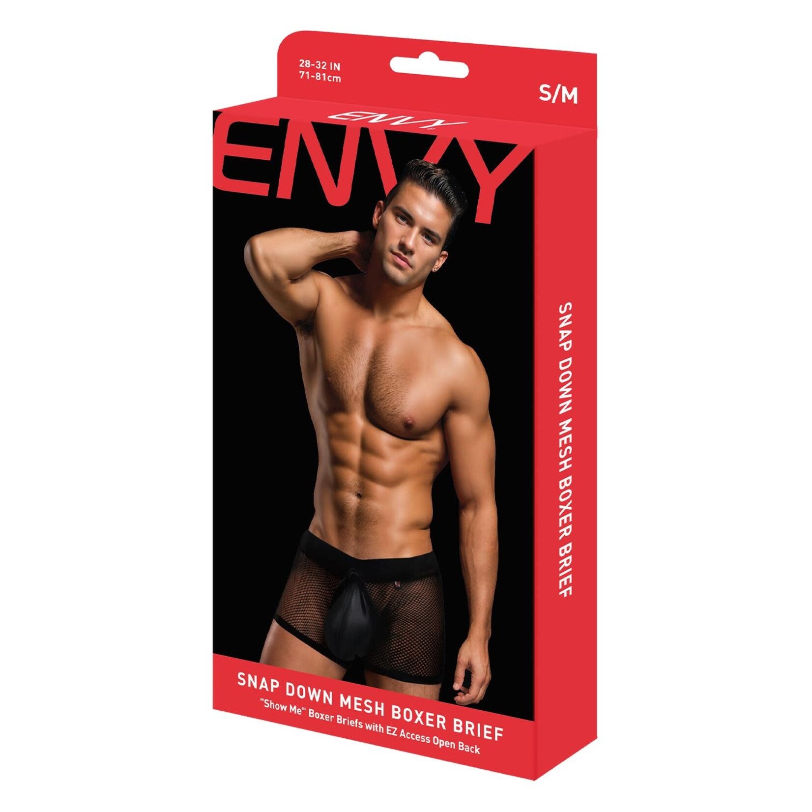 Snap down mesh boxer brief