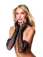 Fingerless lace opera glove