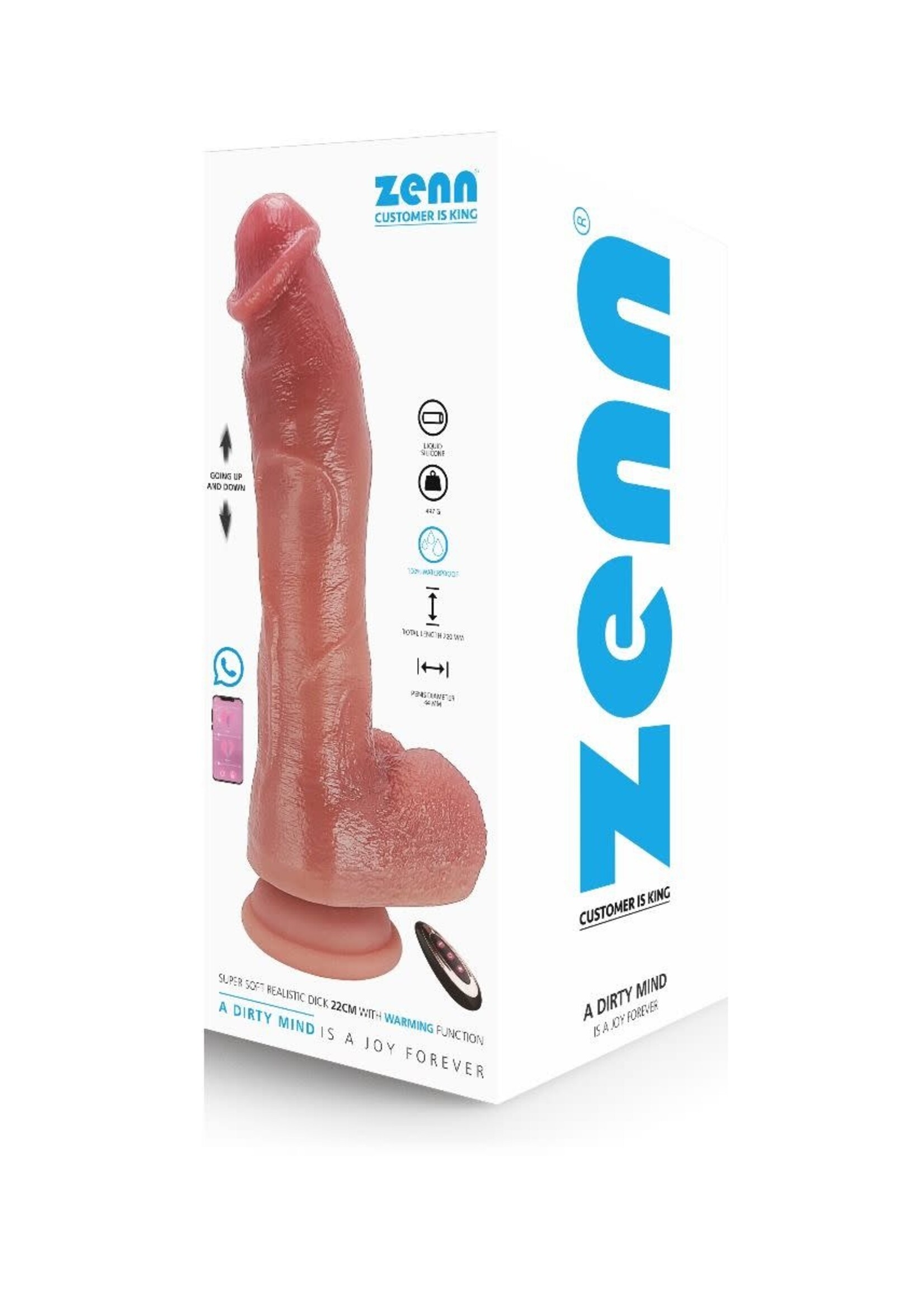 ZennToys Super soft realistic dick 22 cm with warming function