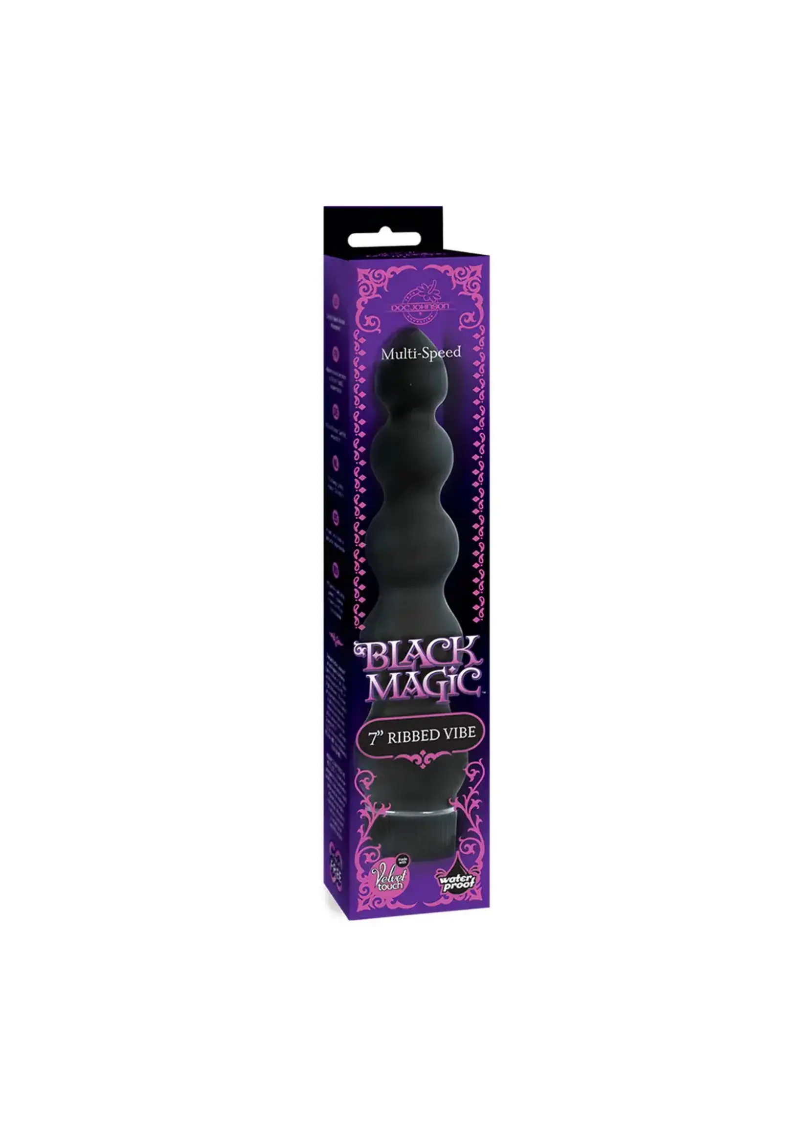 Doc Johnson Ribbed Vibrator - 18 cm