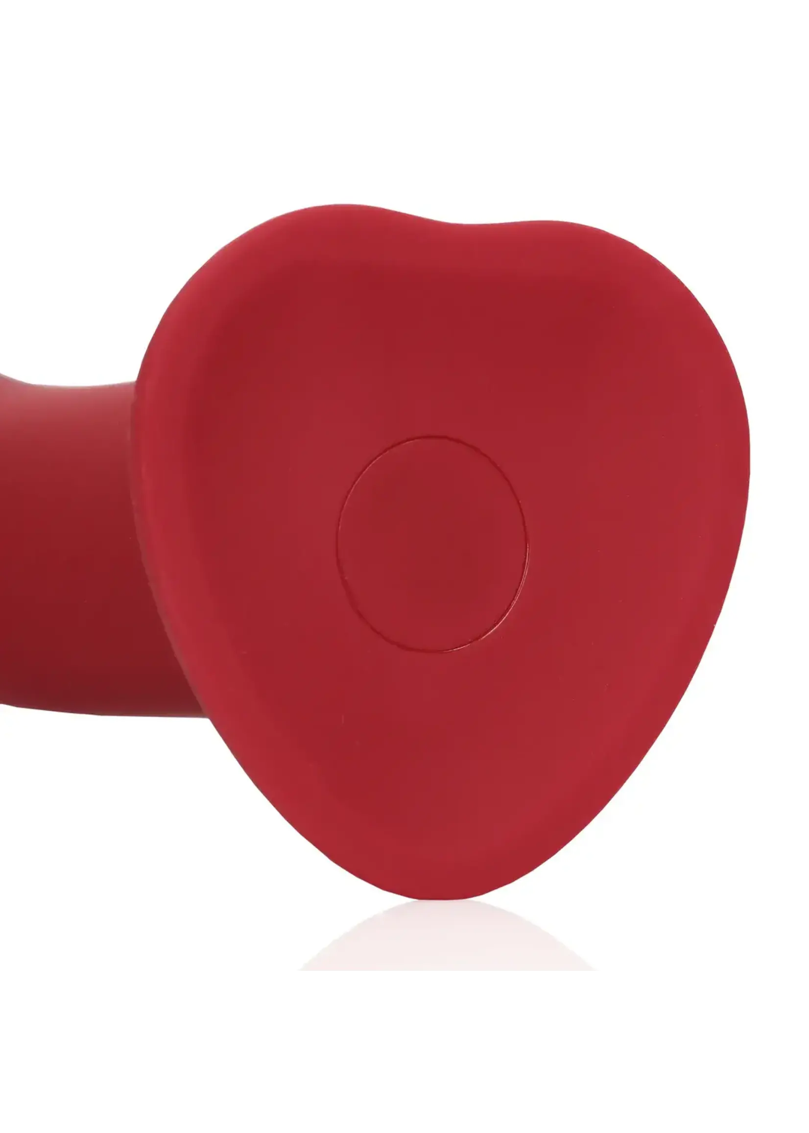 Loveline by Shots Non-phallic vibrating dildo large - raspberry red