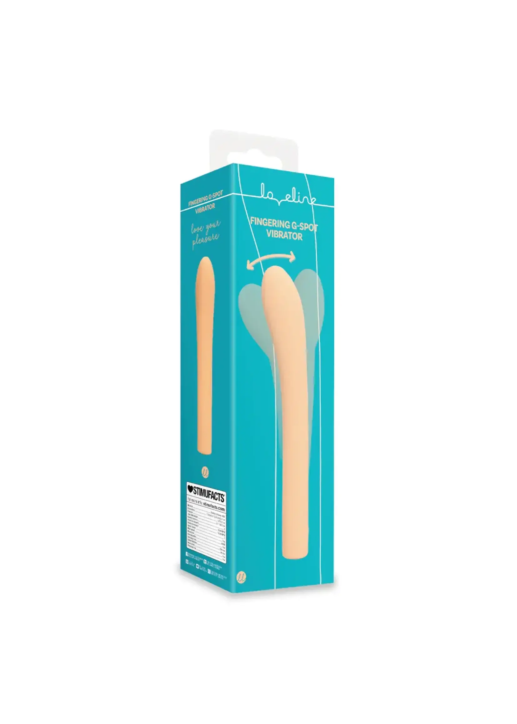 Loveline by Shots Fingering G-spot vibrator peach fuzz