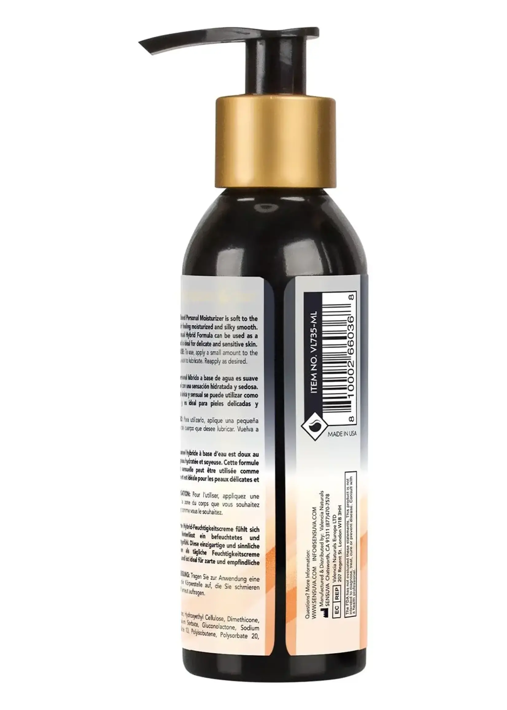 Sensuva Hybrid personal moisturizer - orange creamsicle 125Ml