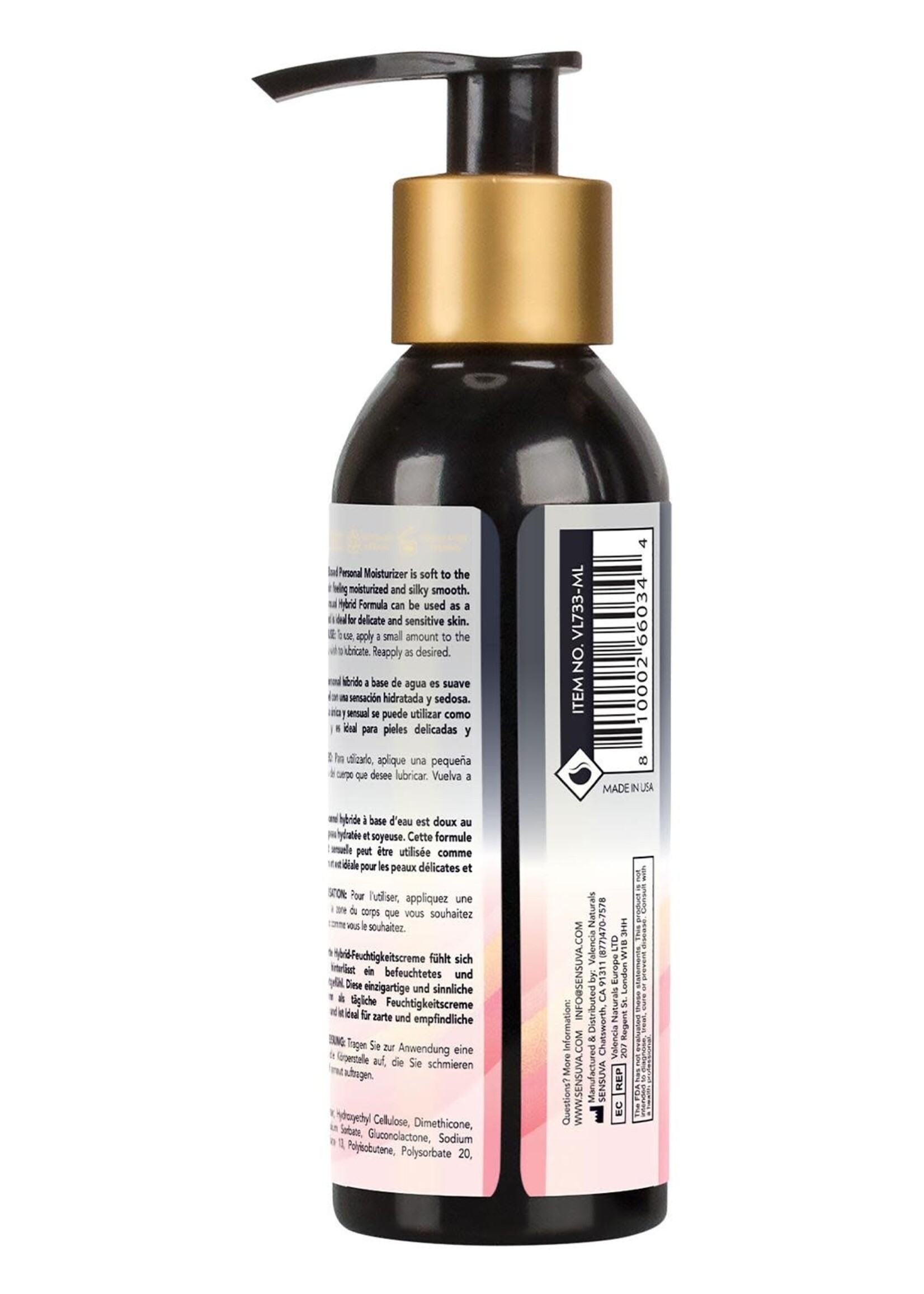 Sensuva Hybrid personal moisturizer - cotton candy 125Ml