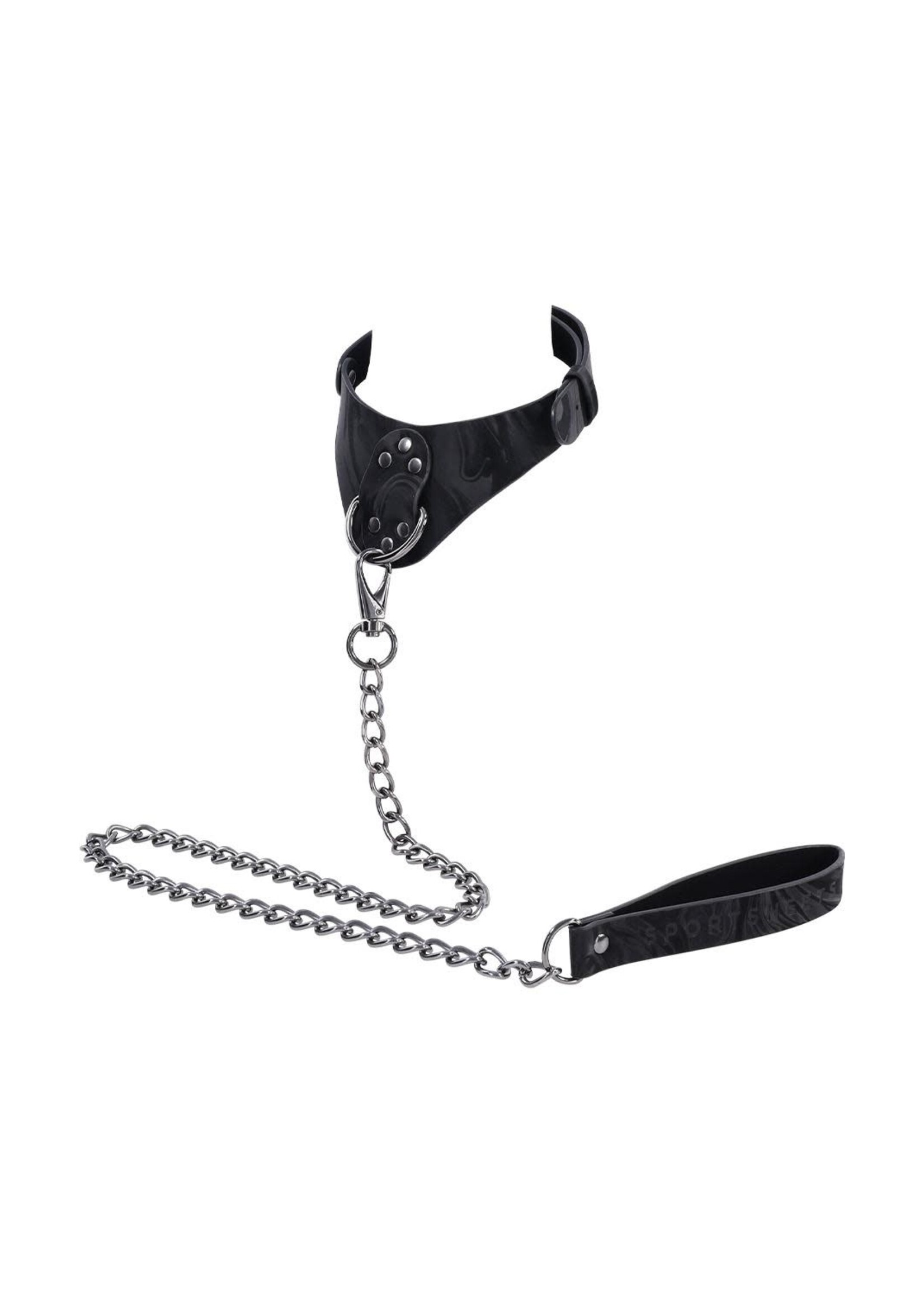 Sportsheets Velvet Noir collar & leash