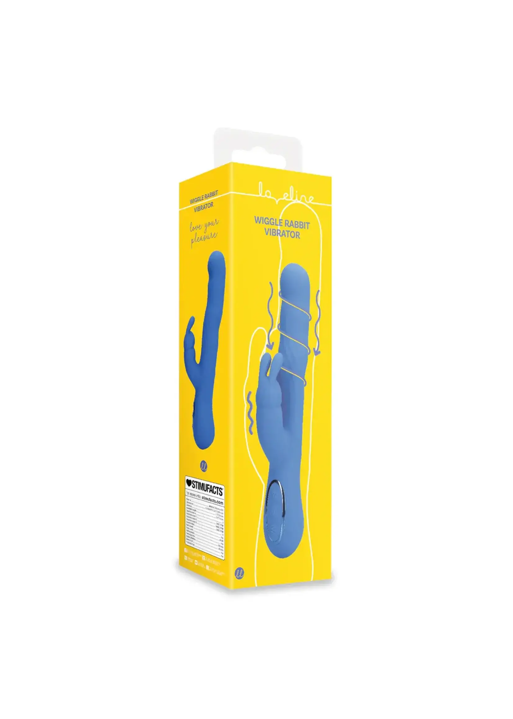 Loveline by Shots Wiggle rabbit vibrator Jetset Blue