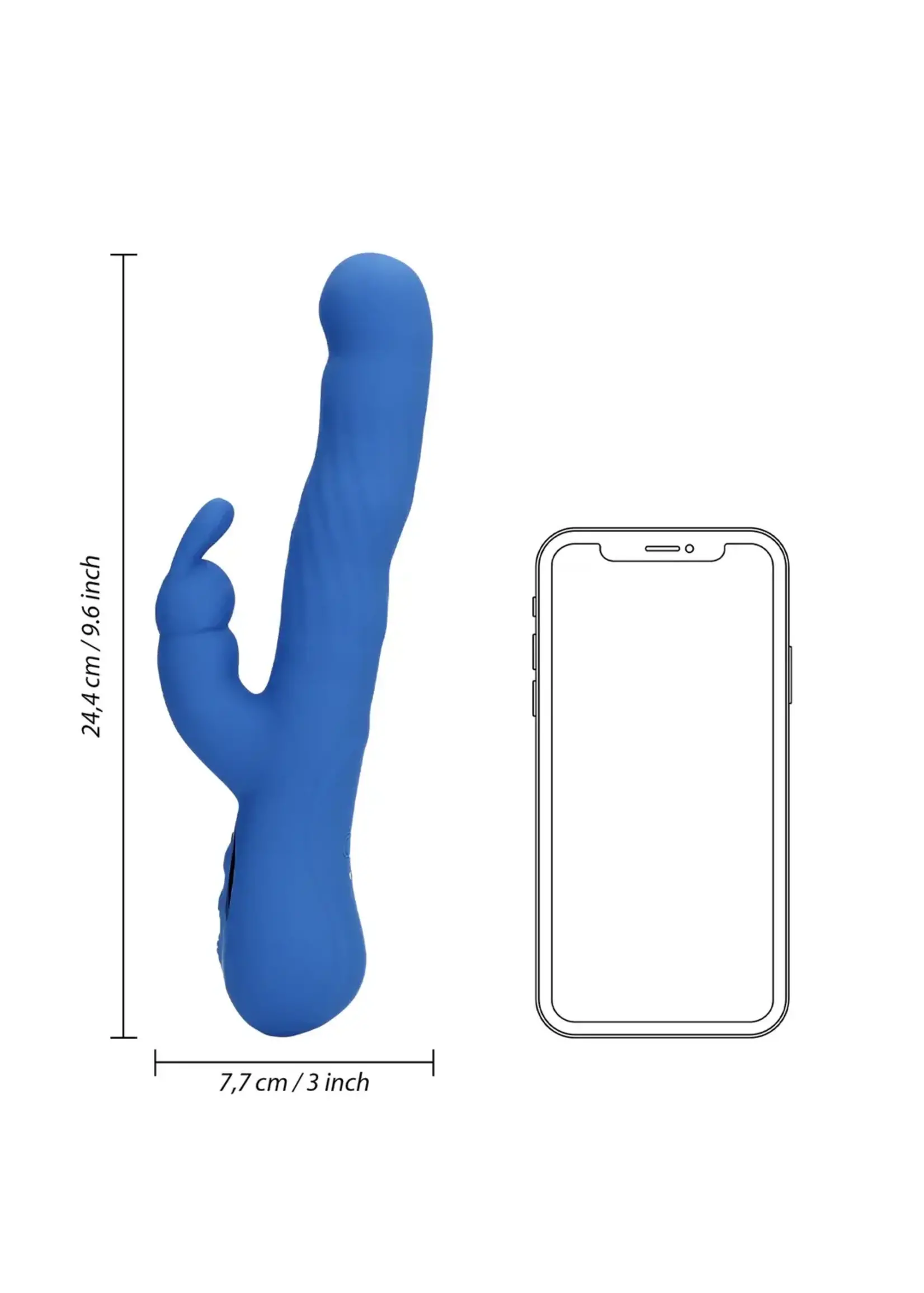 Loveline by Shots Wiggle rabbit vibrator Jetset Blue
