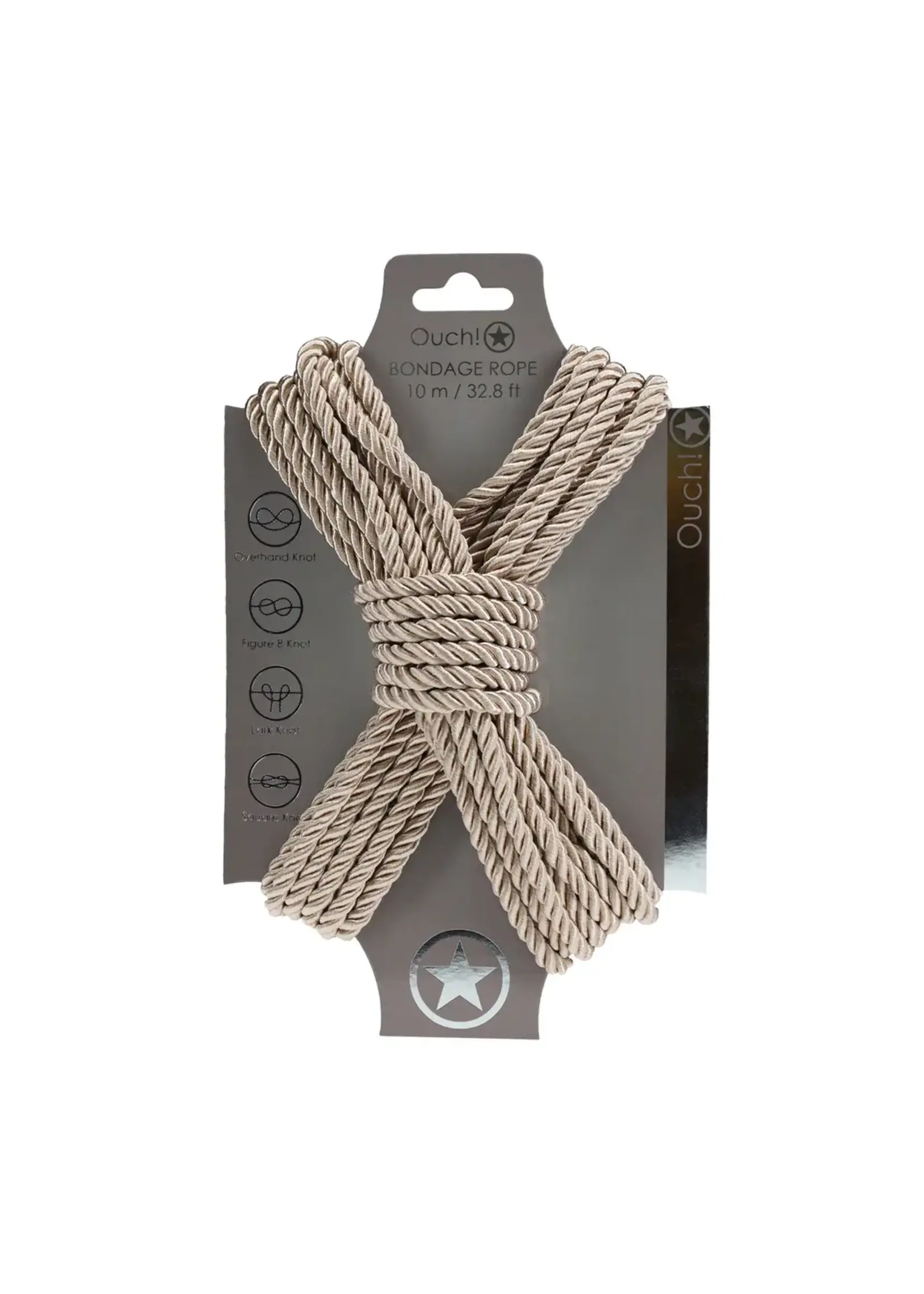 Ouch! Polyester bondage rope 10 m - Gold