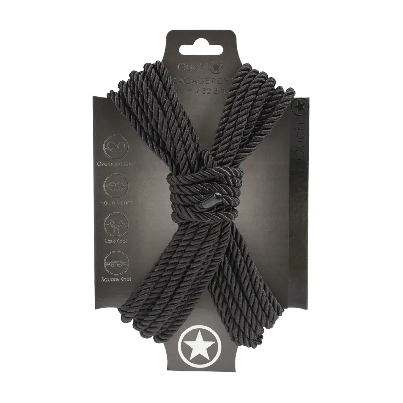 Ouch! Polyester bondage rope 10 m - Black