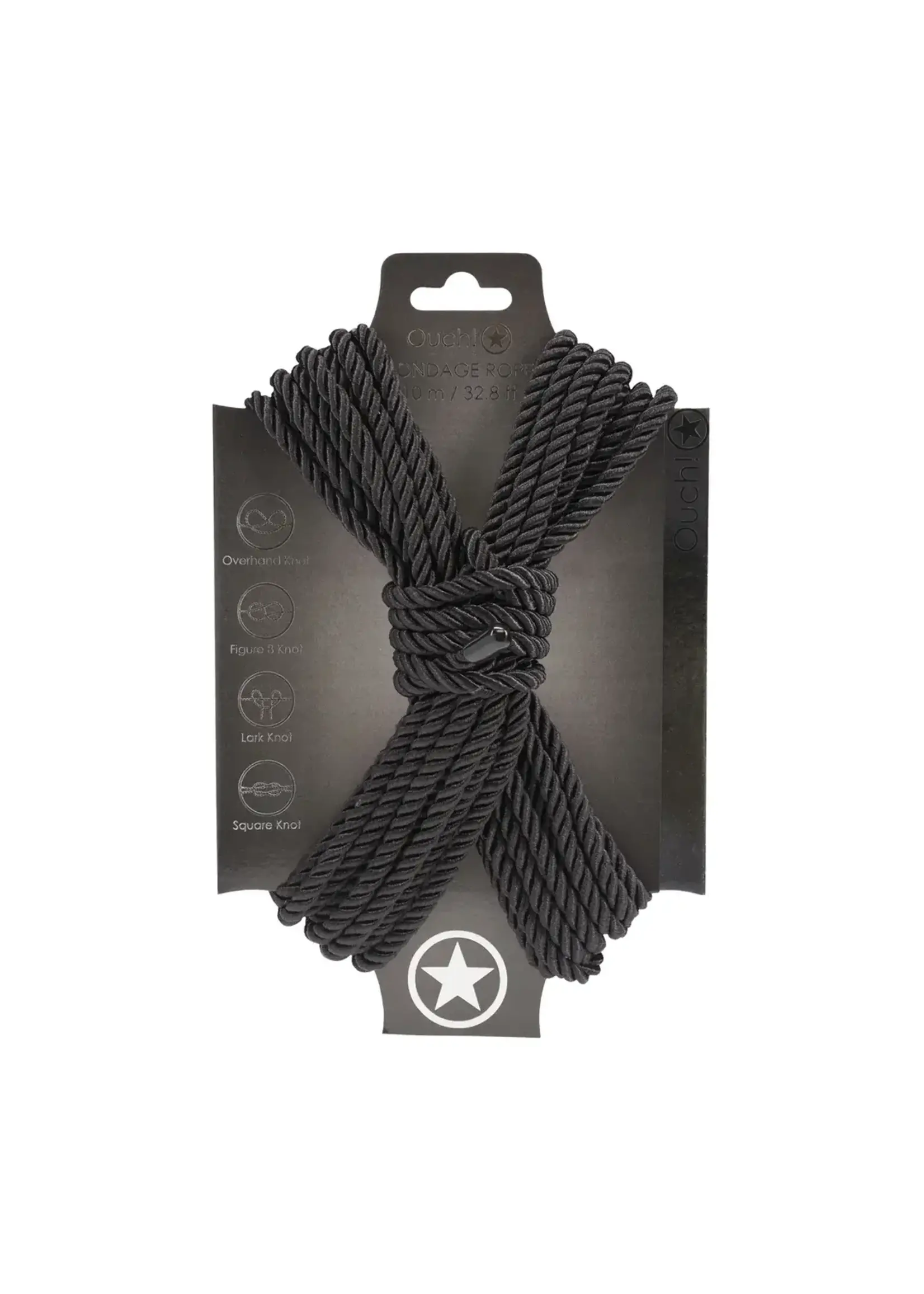Ouch! Polyester bondage rope 10 m - Black