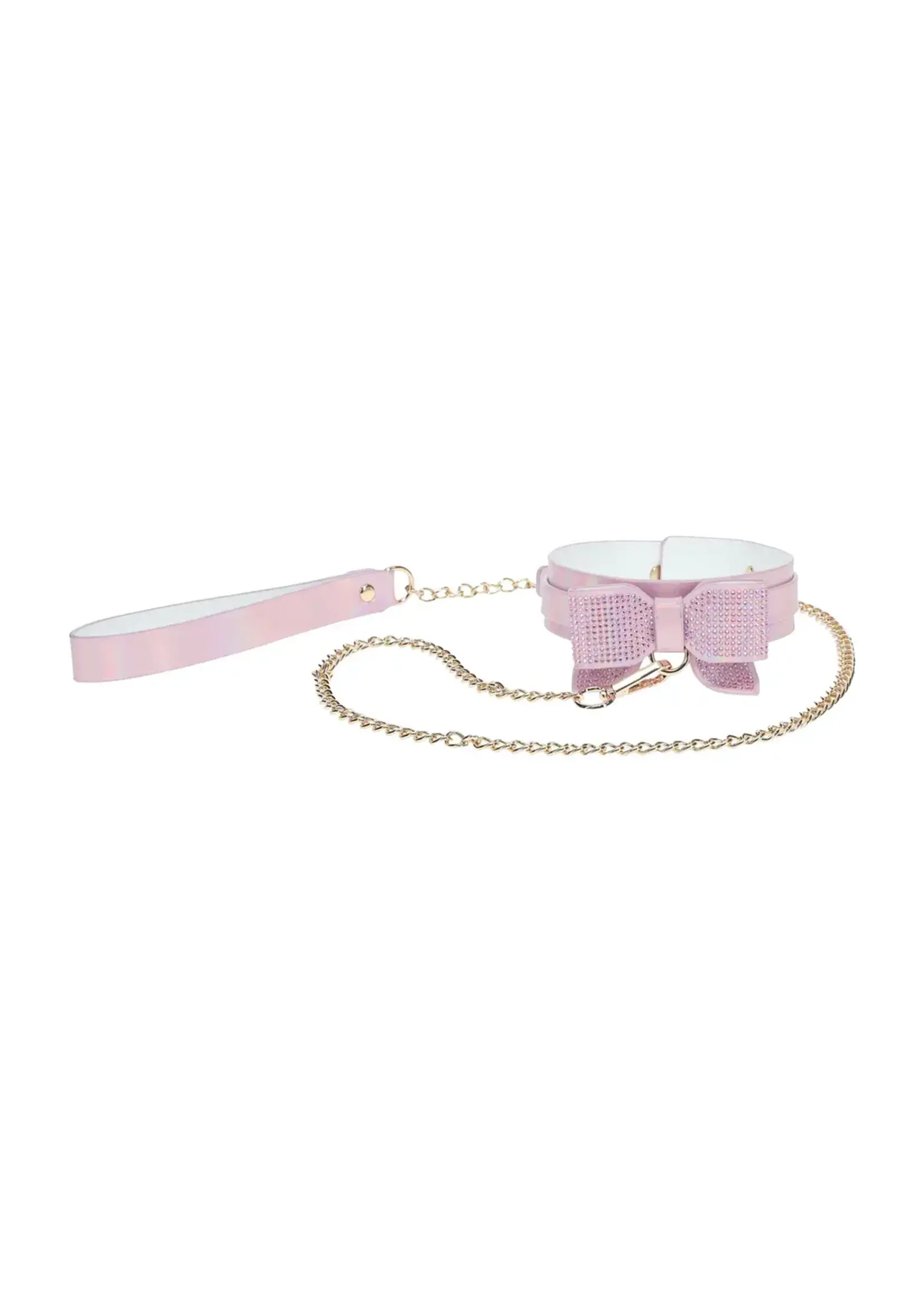 Ouch! Collar & leash Paris pink
