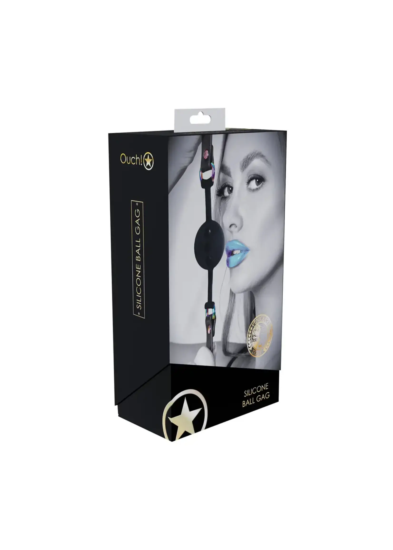 Ouch! Silicone ball gag Venice Black
