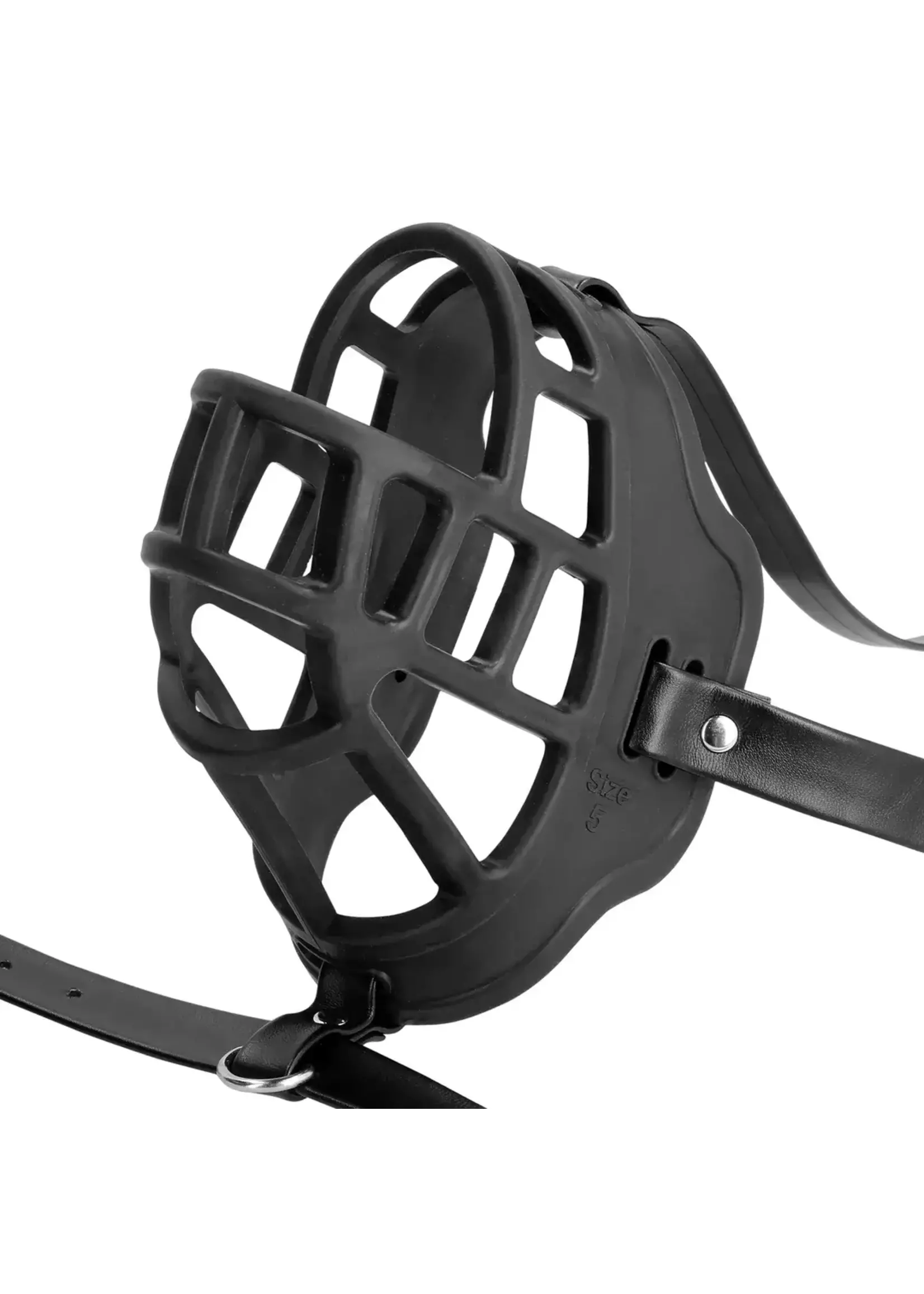 Ouch! Muzzle with removable ball gag - Black