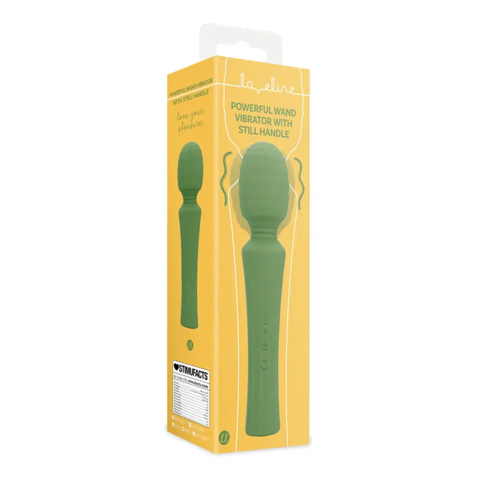 Loveline by Shots Powerful wand vibrator massager with still handle Green Mumba