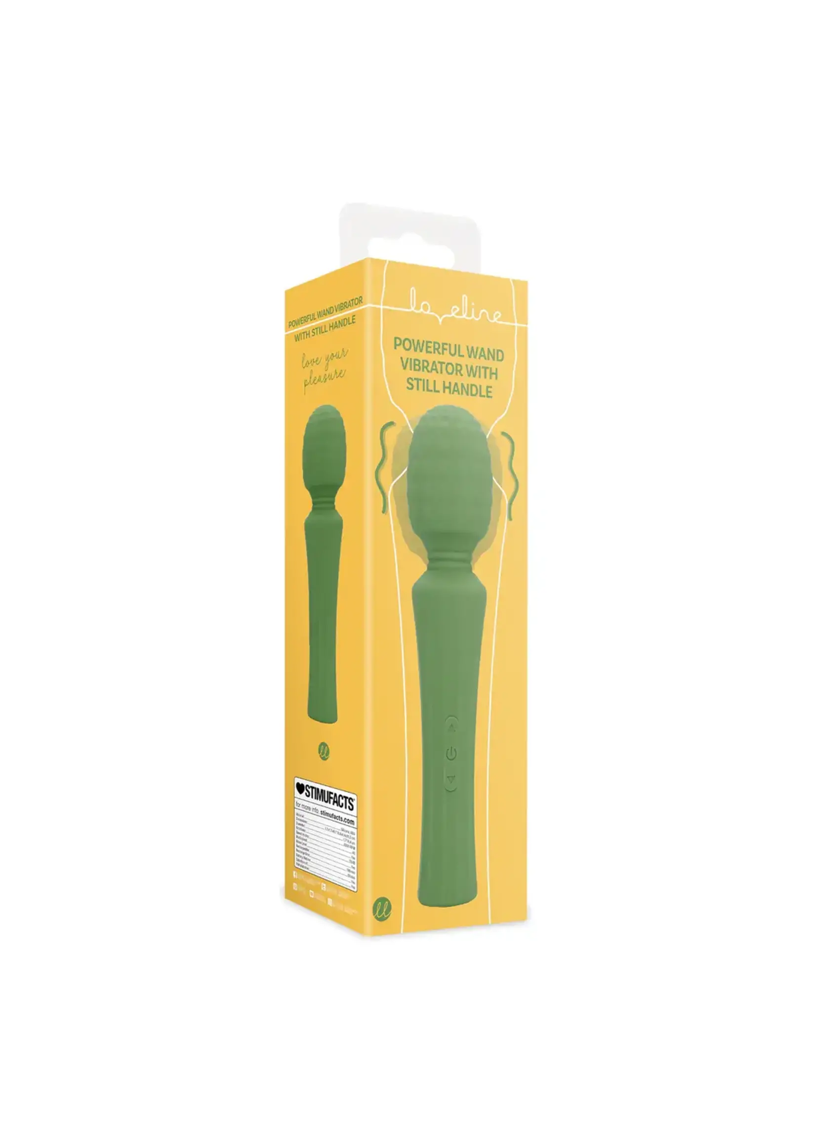 Loveline by Shots Powerful wand vibrator massager with still handle Green Mumba