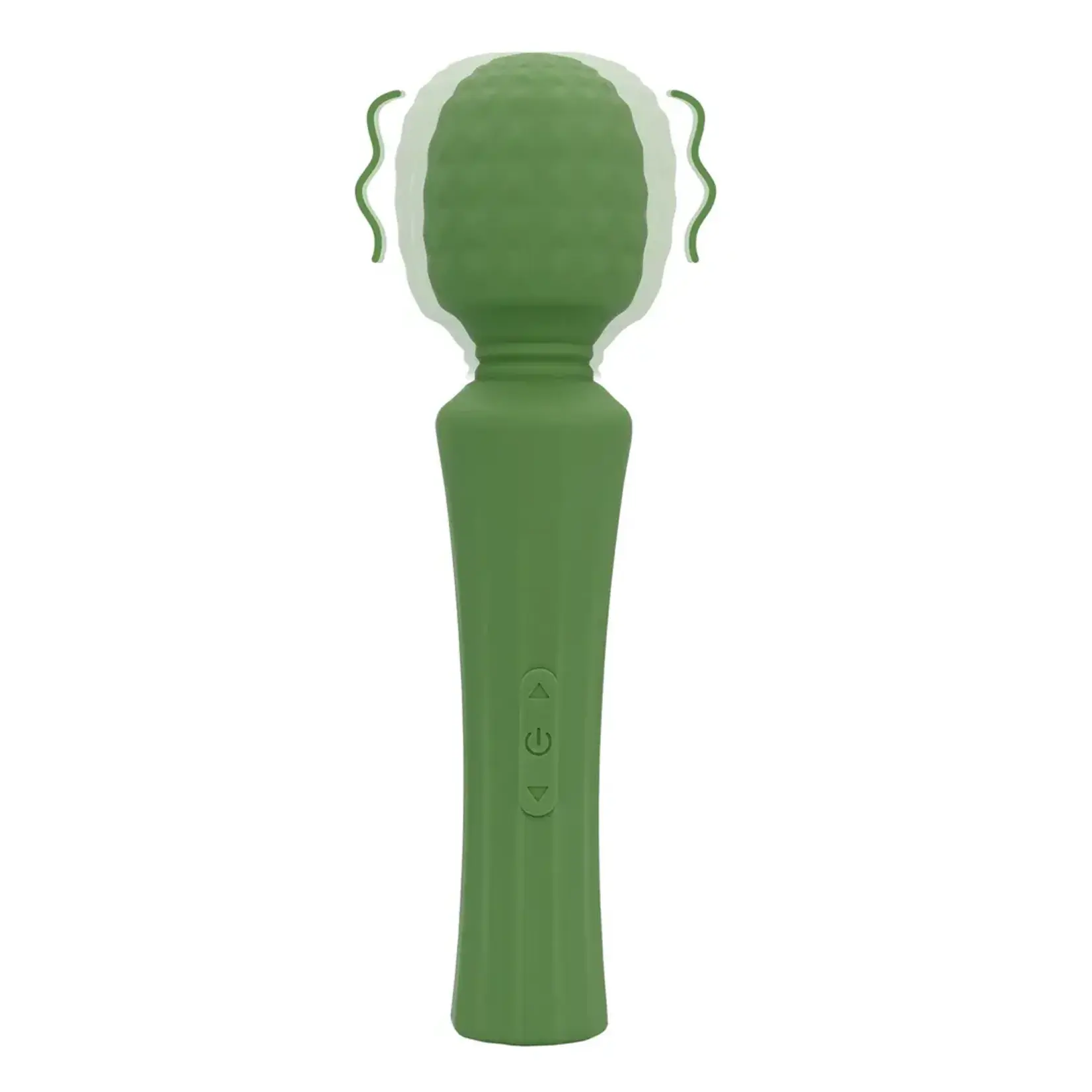 Loveline by Shots Powerful wand vibrator massager with still handle Green Mumba