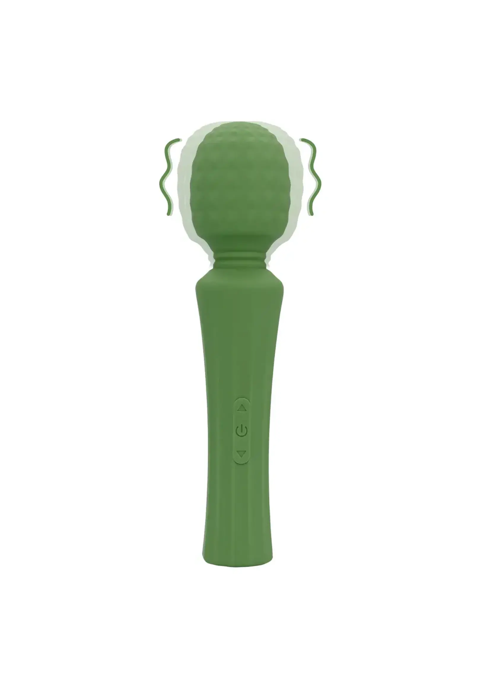 Loveline by Shots Powerful wand vibrator massager with still handle Green Mumba