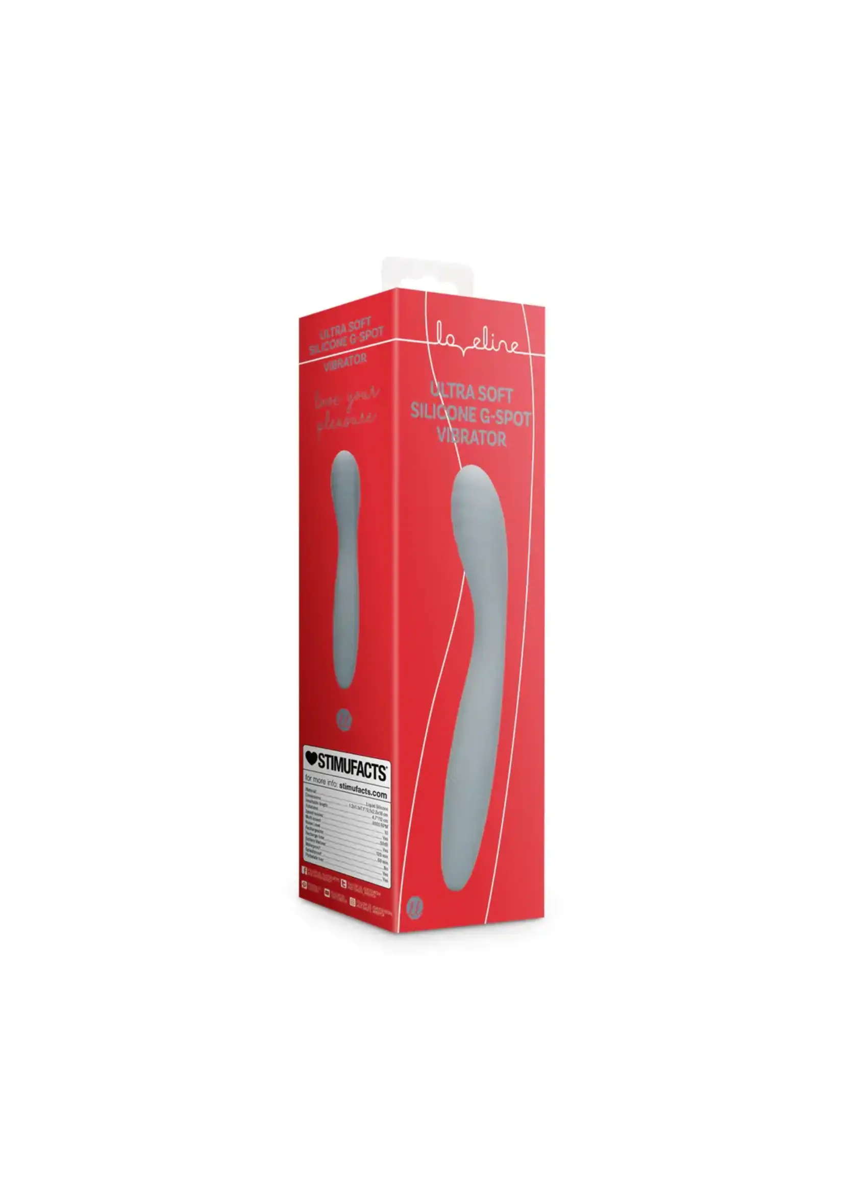 Loveline by Shots Ultra soft silicone G-spot vibrator Basalt Grey