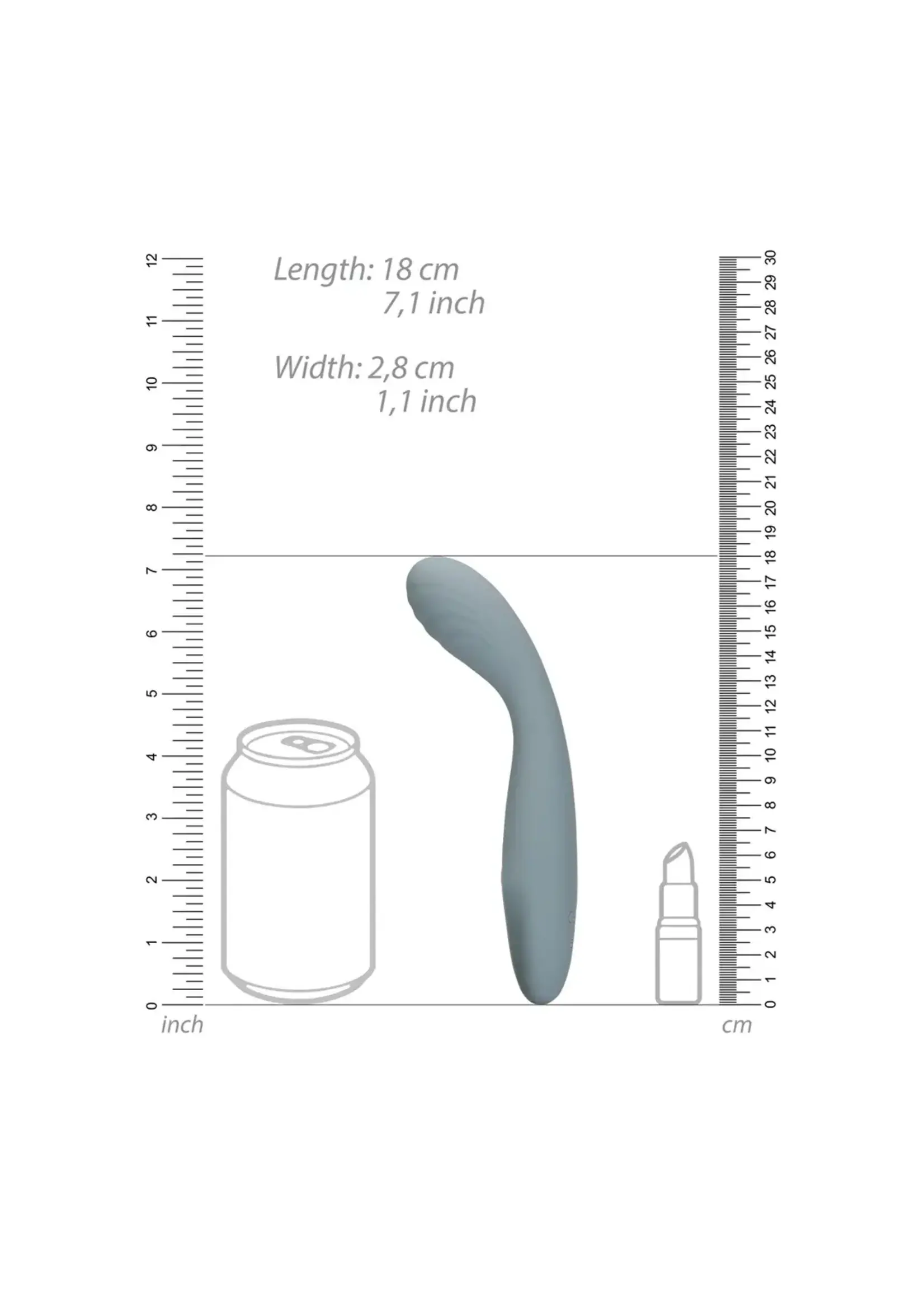 Loveline by Shots Ultra soft silicone G-spot vibrator Basalt Grey