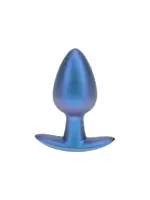 Ouch! Smooth silicone anal plug 3.1" / 7,9 cm - Metallic Blue - M