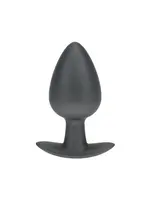 Ouch! Smooth silicone anal plug 3.5" / 8,9 cm - Gunmetal - L