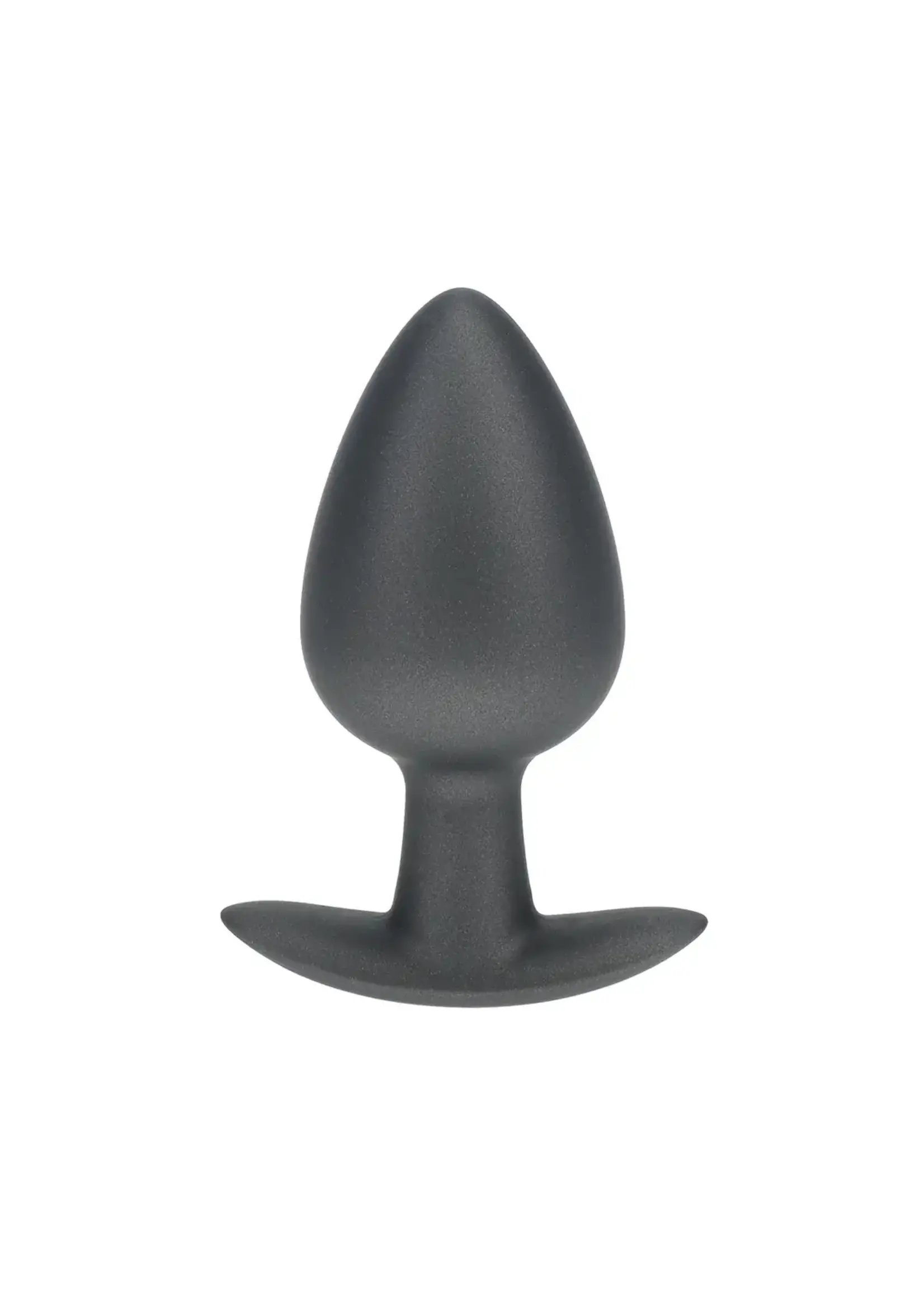 Ouch! Smooth silicone anal plug 3.5" / 8,9 cm - Gunmetal - L