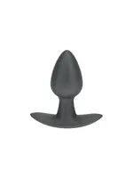 Ouch! Smooth silicone anal plug 2.6" / 6,5 cm - Gunmetal - S