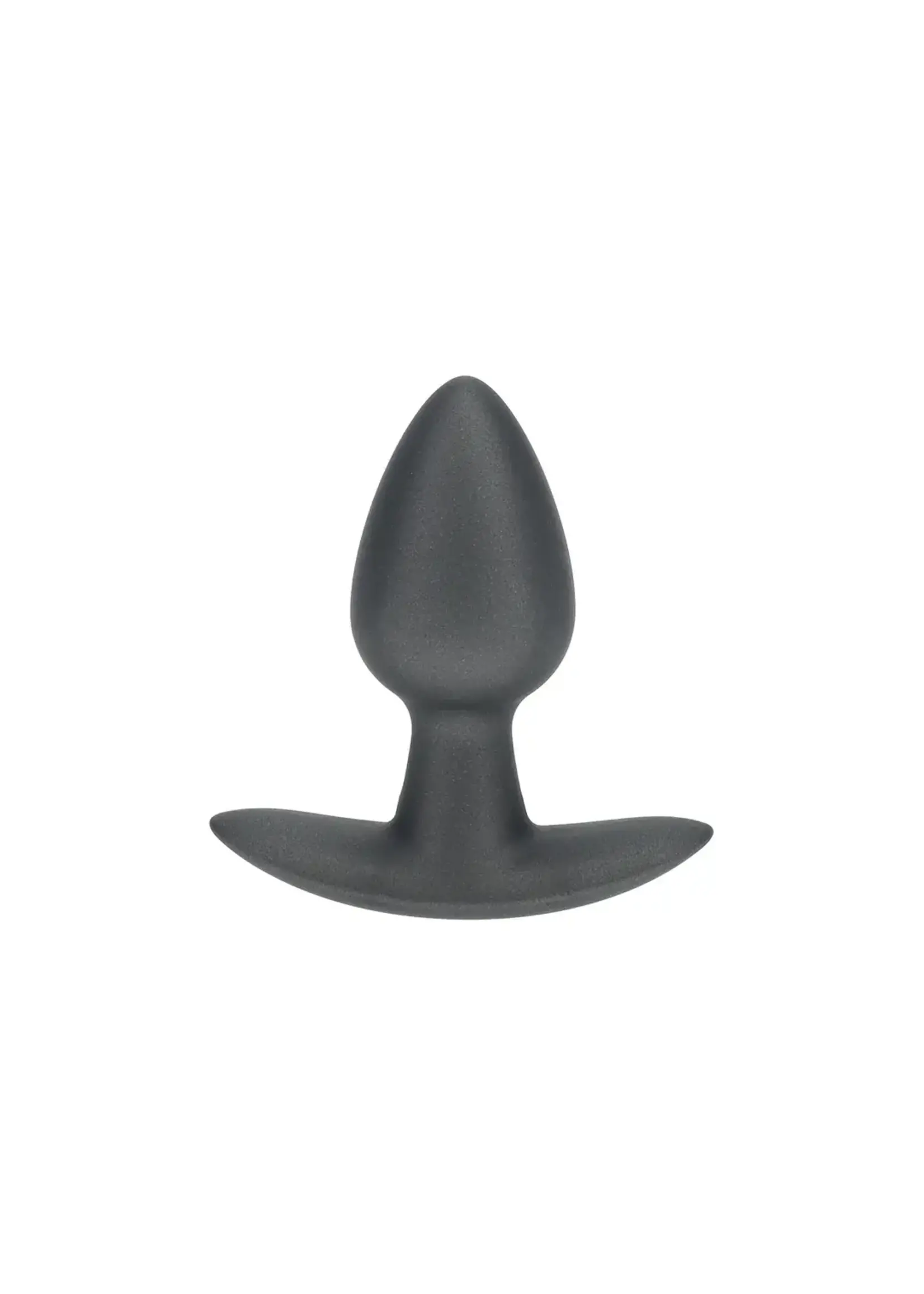 Ouch! Smooth silicone anal plug 2.6" / 6,5 cm - Gunmetal - S