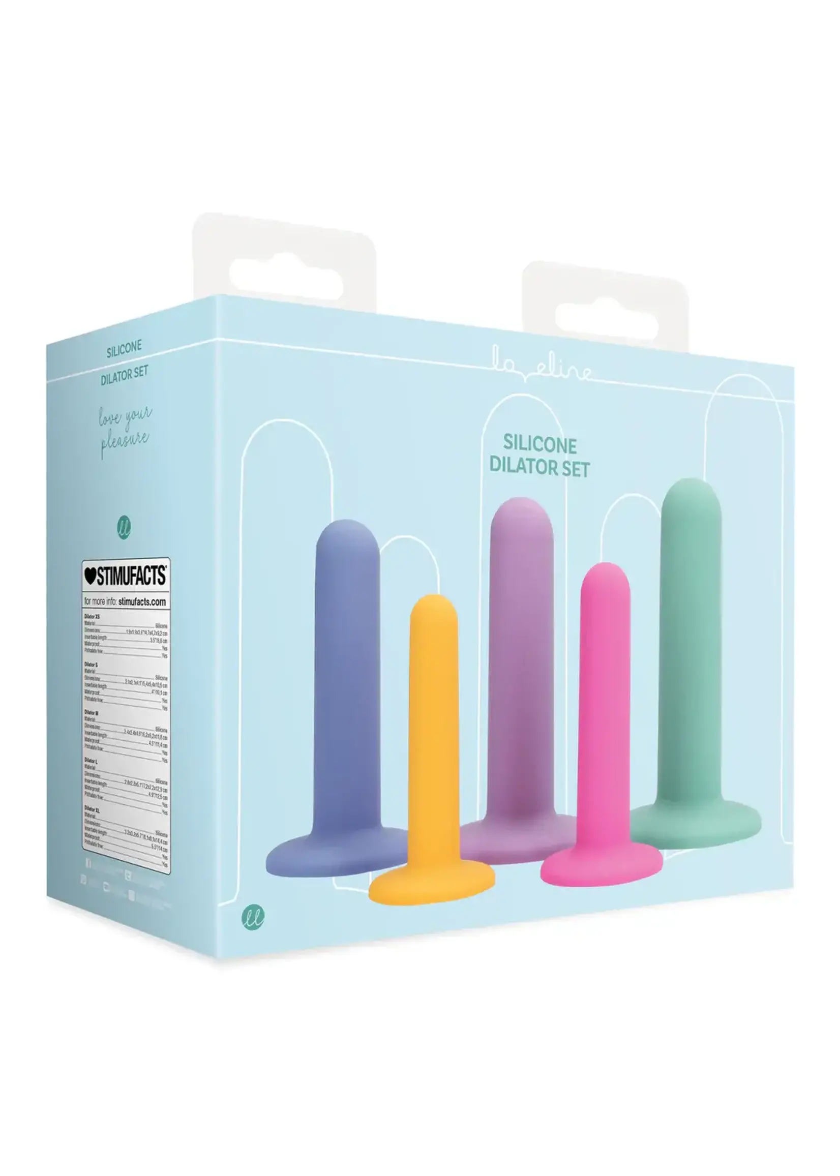Loveline by Shots Silicone vagina dilator set - Multicolor