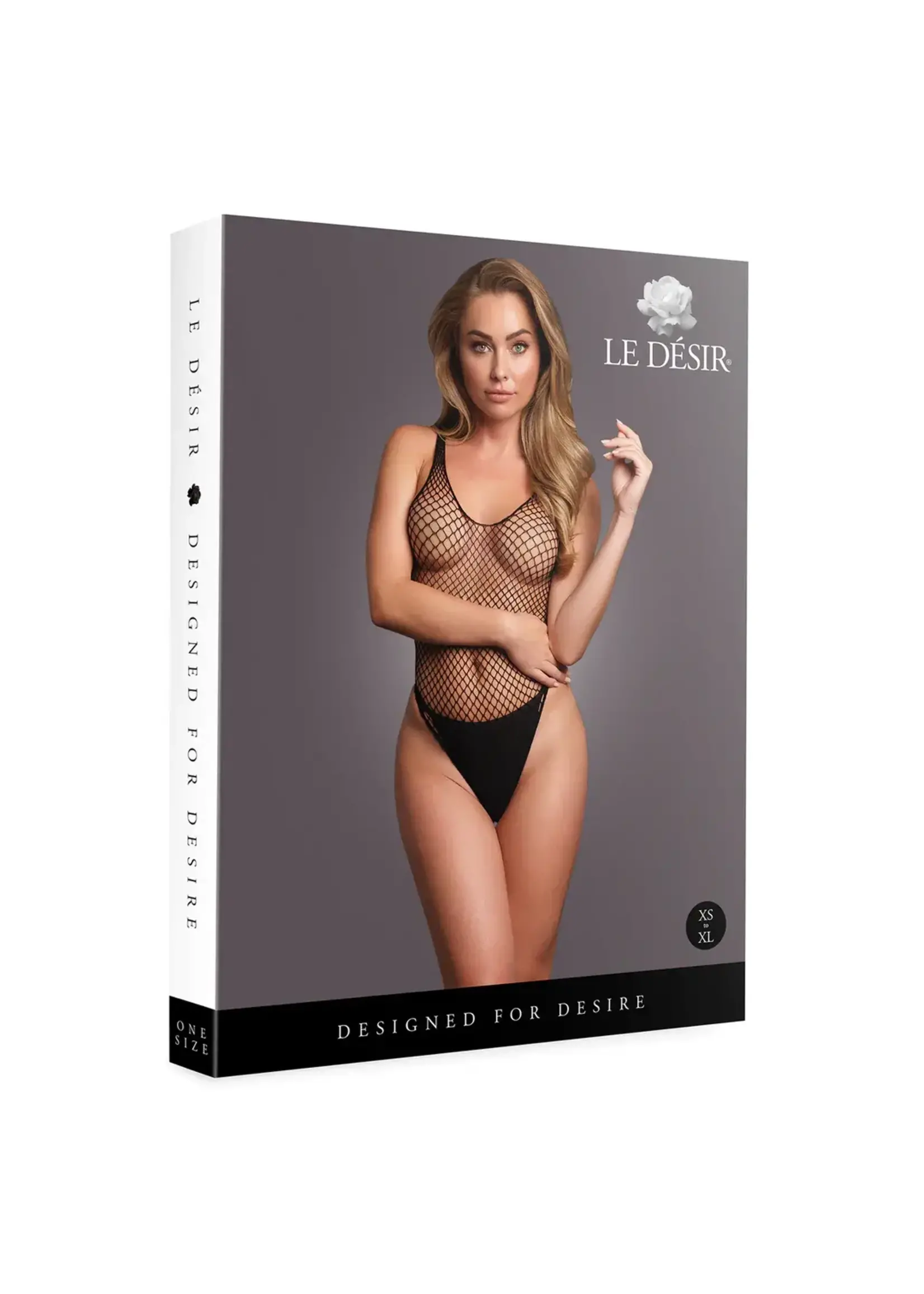 Le Désir Body with fishnet structure - Black - OneSize