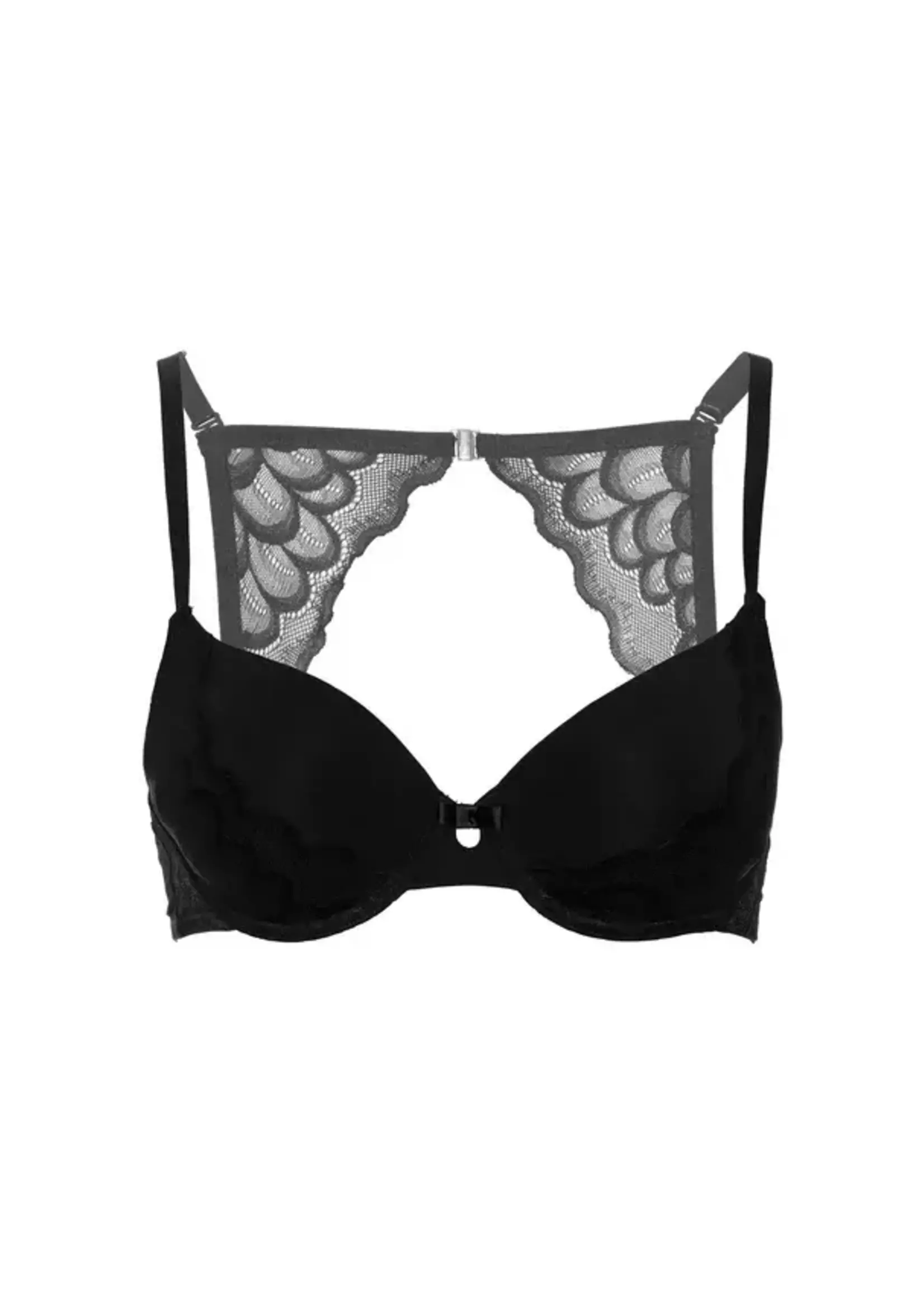 Push up bra with racerback - black