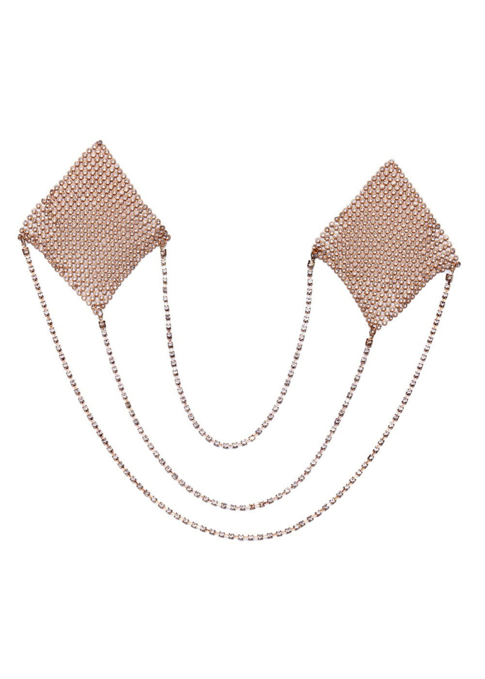 Nipple stickers square - gold