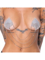 Nipple stickers square - Silver