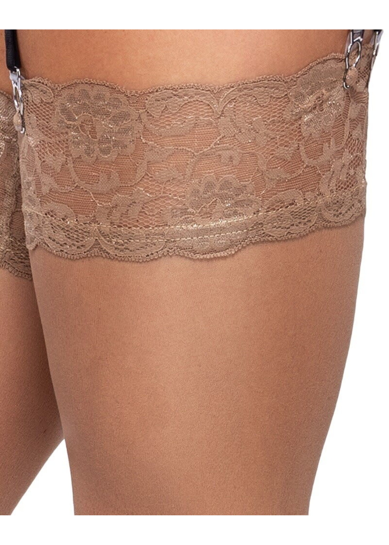 Cotteli Collection Zijdeachtige jarretelkousen