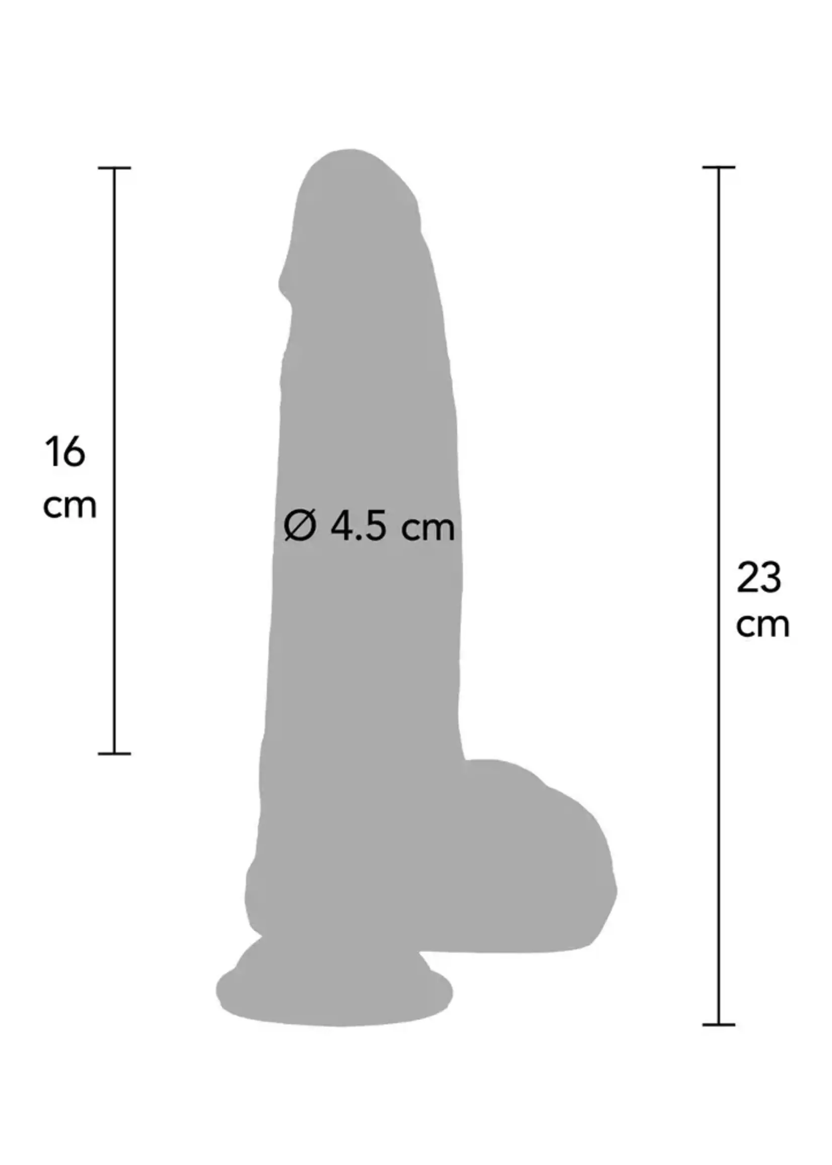 Ultra realistic dildo silicone - 18 cm