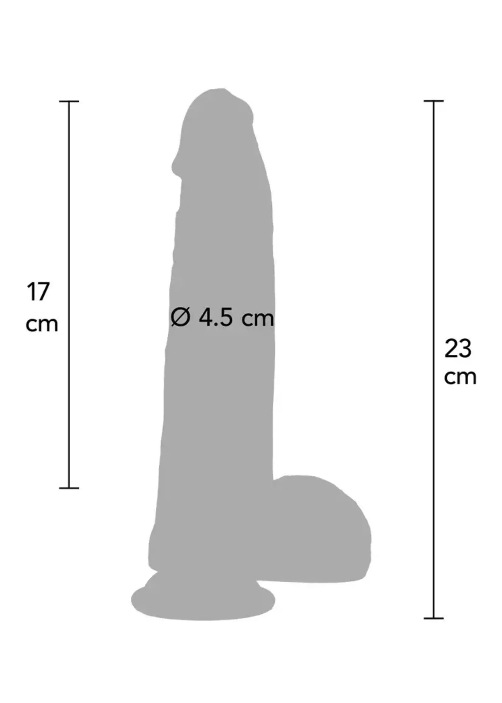 Ultra realistic dildo silicone - 21 cm