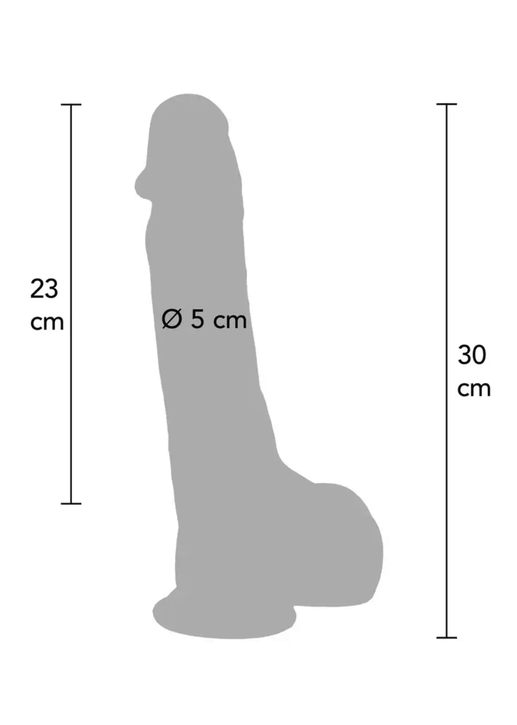 Ultra realistic dildo silicone - 28 cm