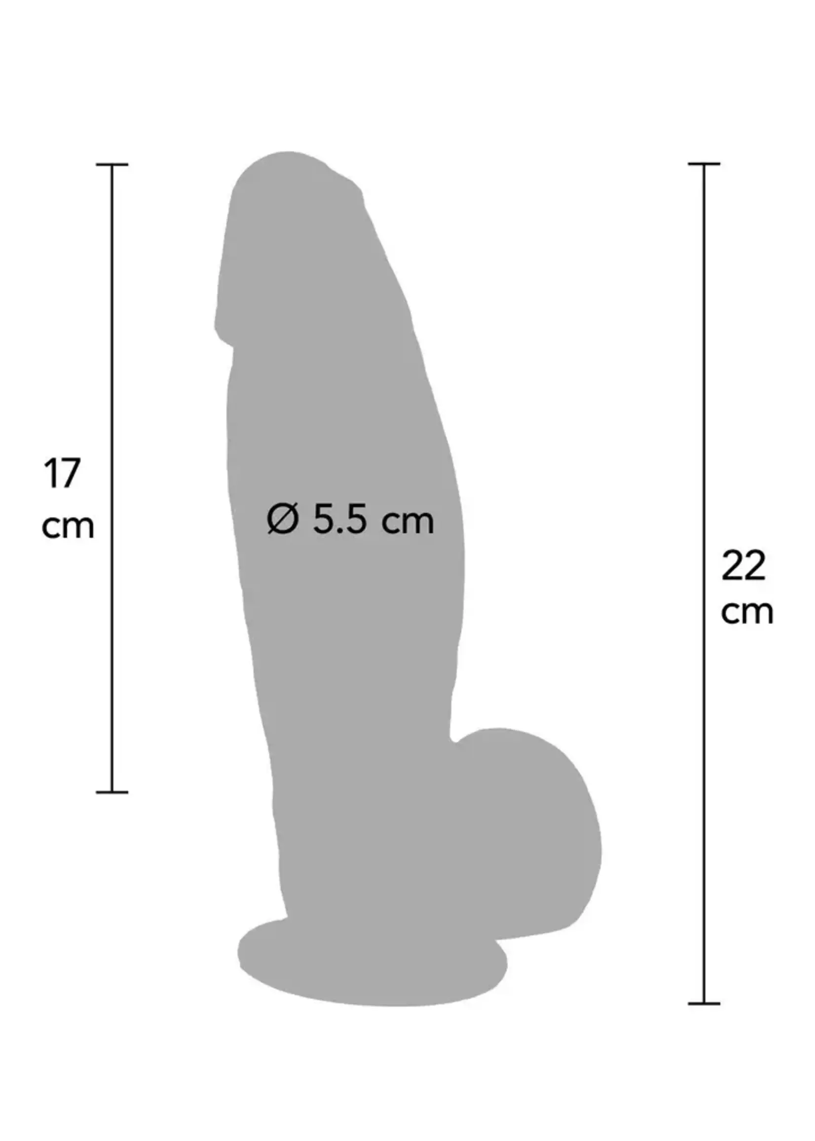 Ultra realistic dildo silicone - 22 cm
