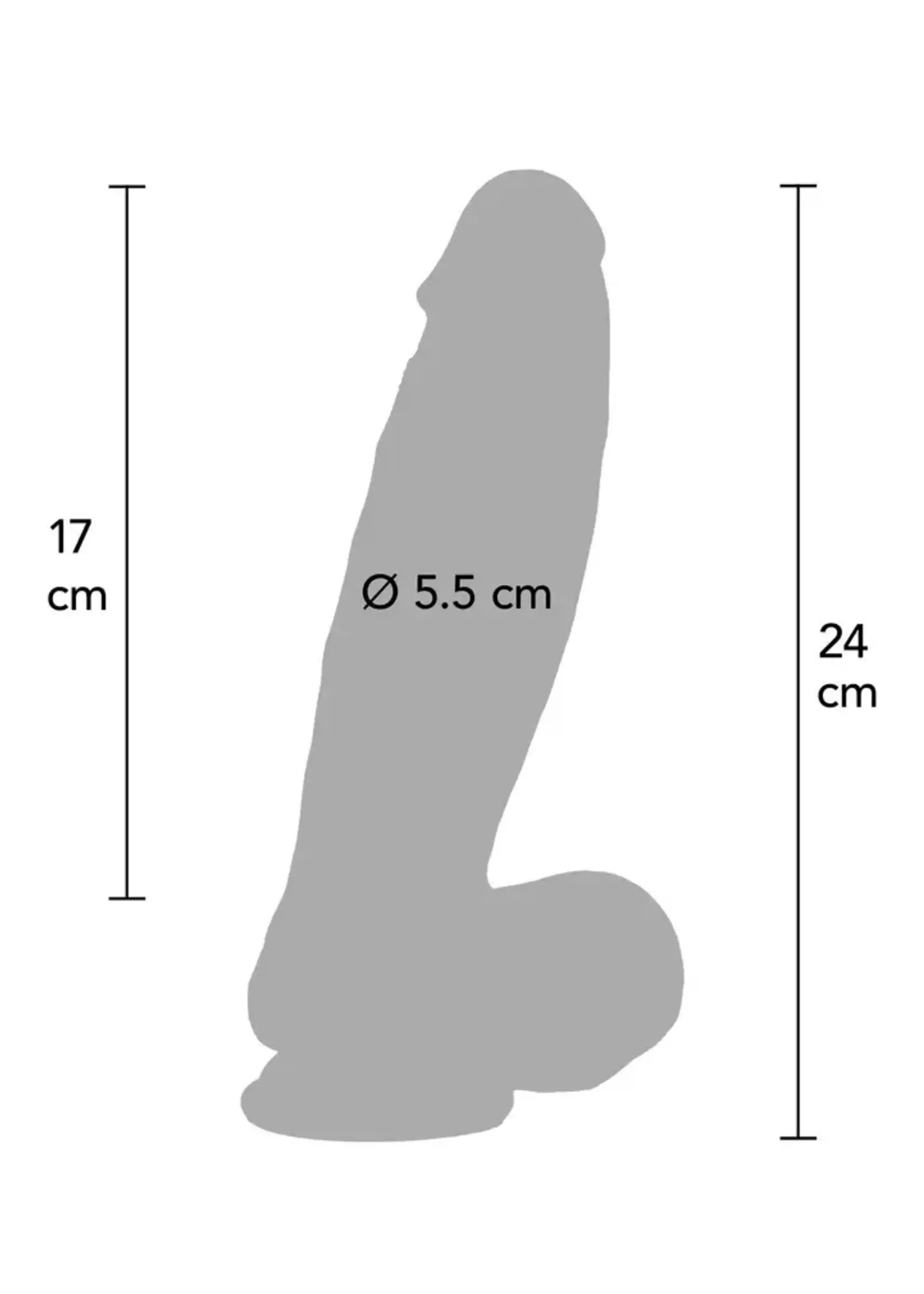 Ultra realistic dildo silicone 22 cm Ø5.5