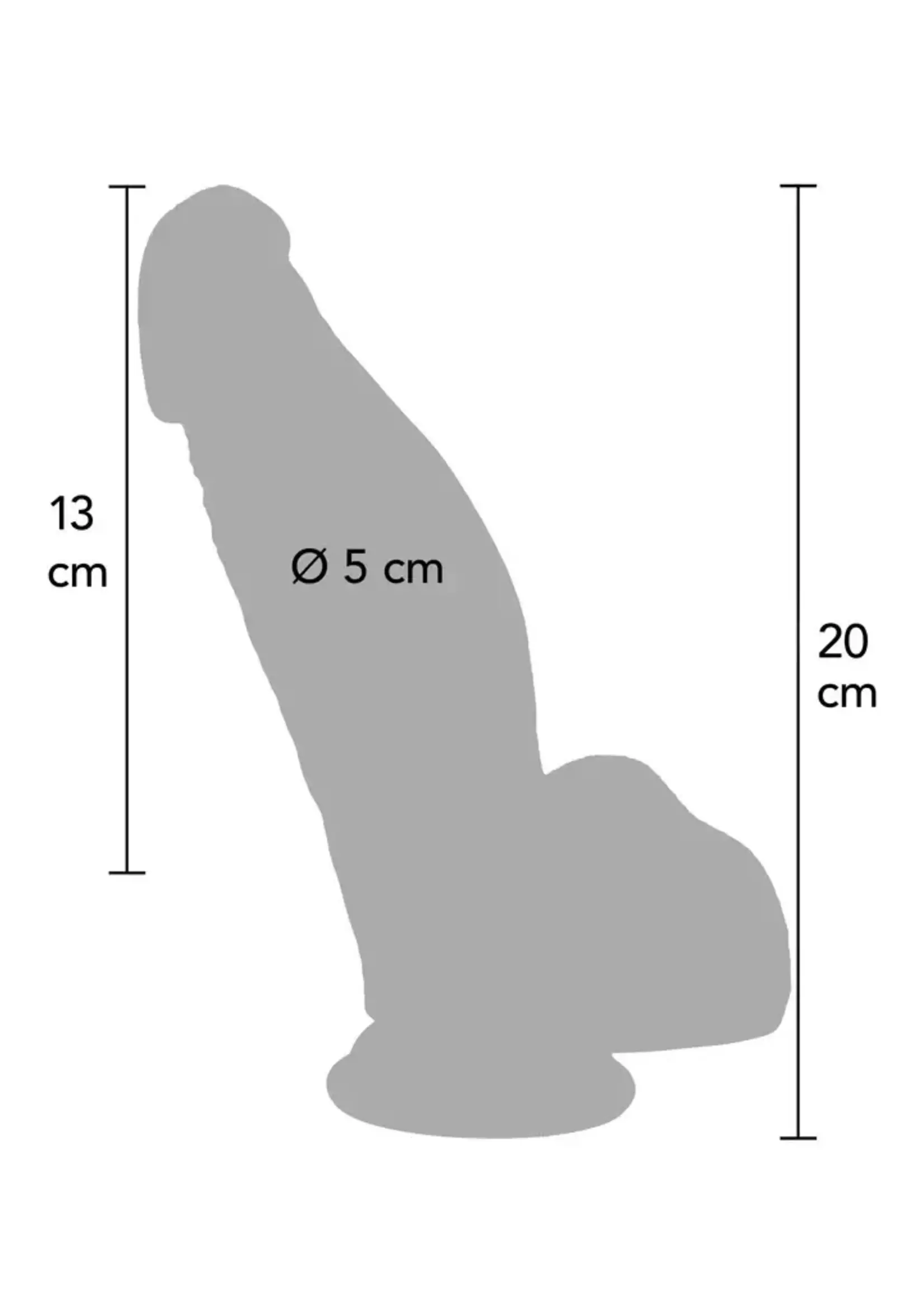 Ultra realistic dildo silicone - 18 cm Ø5