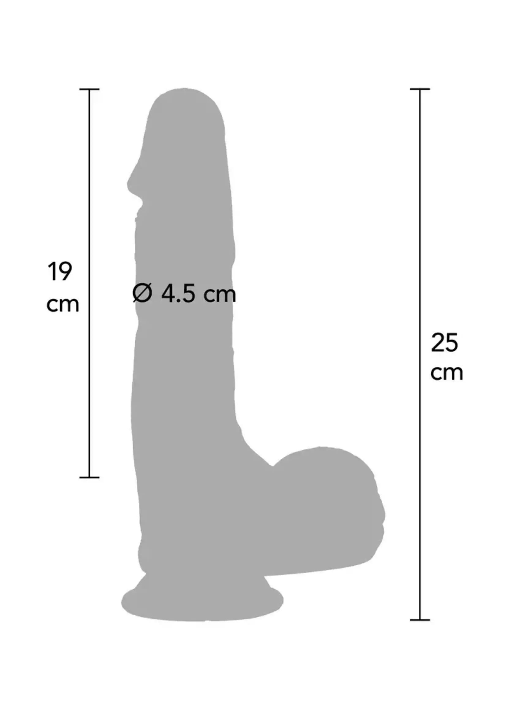 Ultra realistic dildo silicone - 23 cm