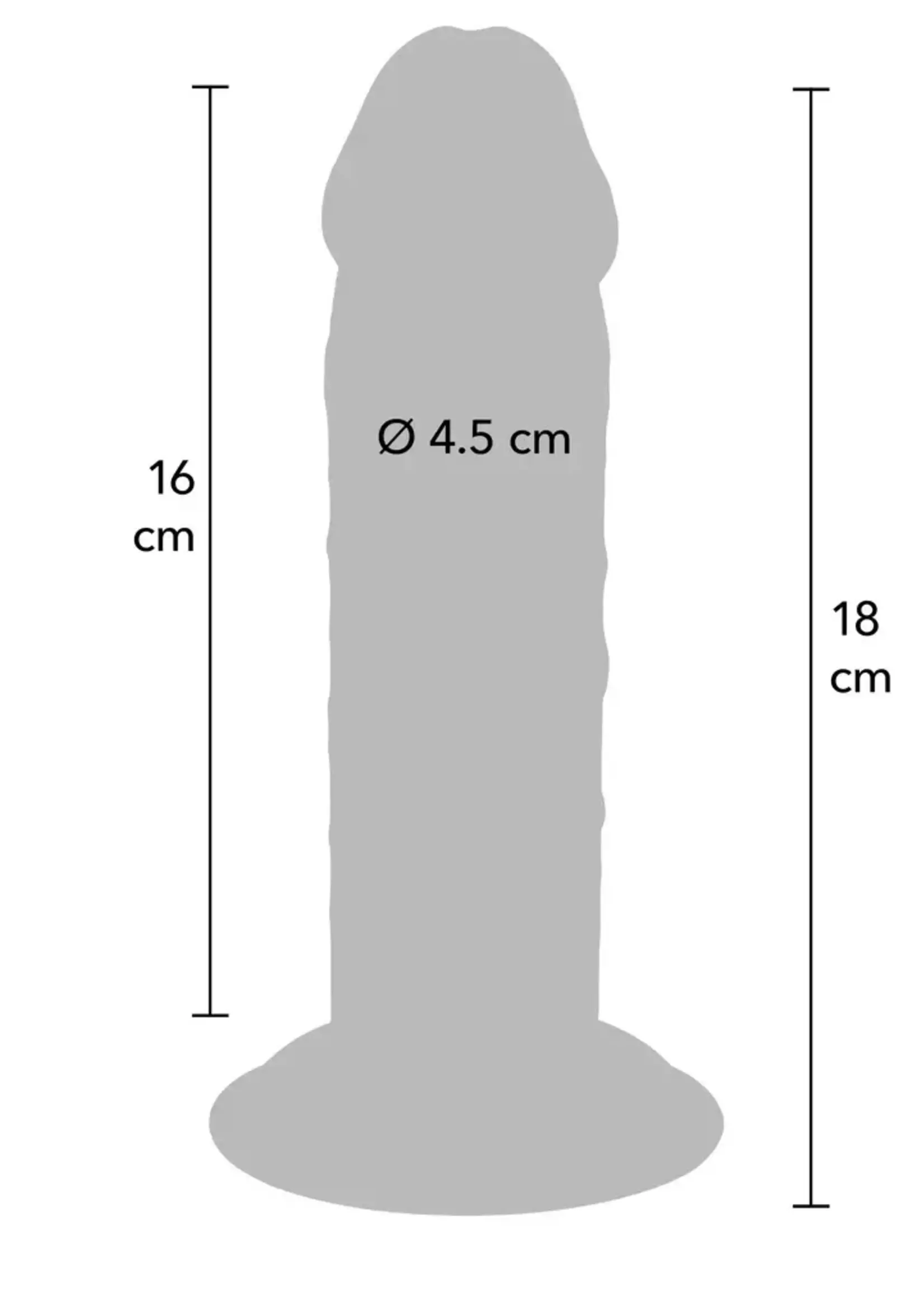 ToyJoy Deluxe dual density thick dong TPE - 18 cm