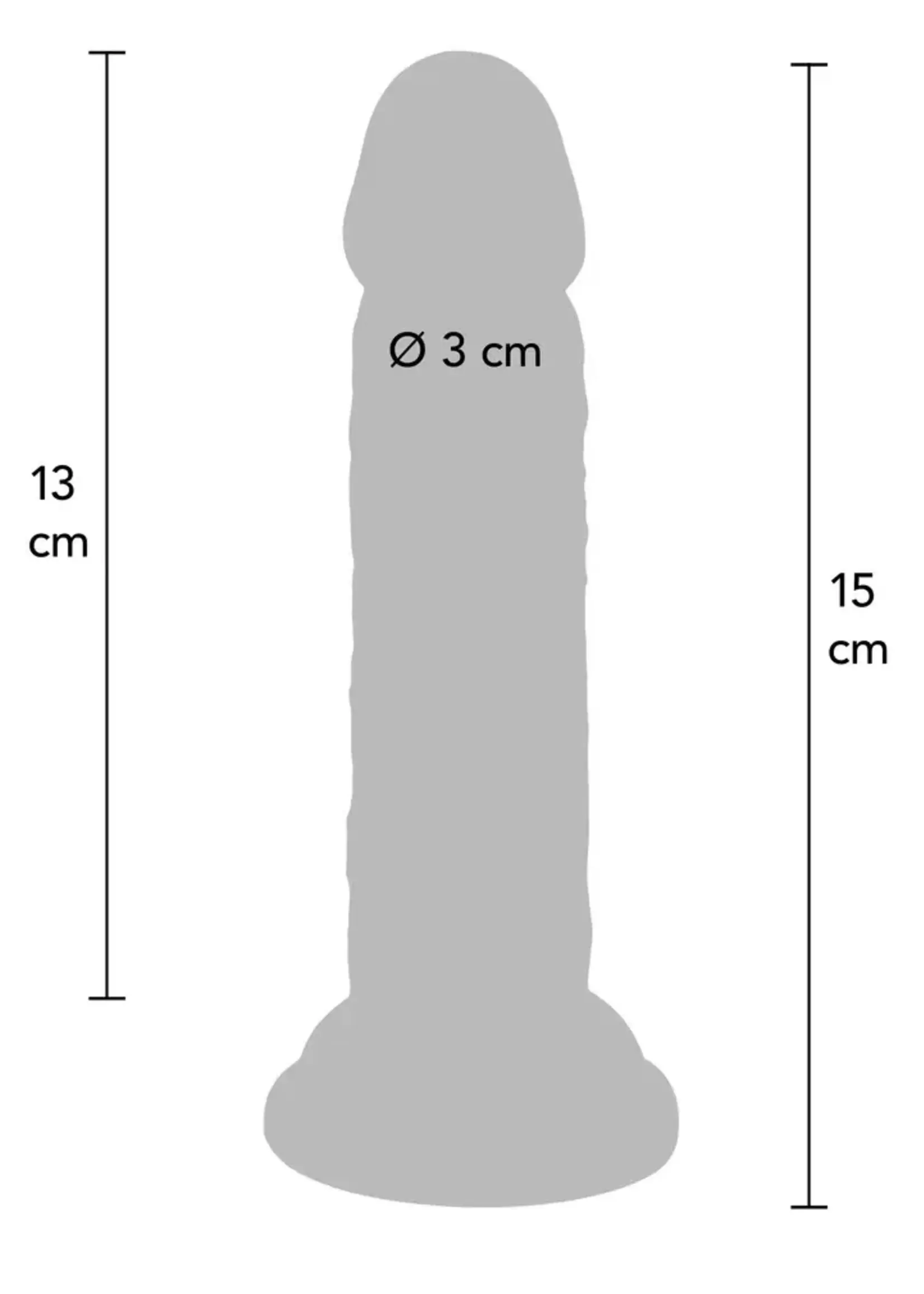 ToyJoy Deluxe dual density dong TPE - 15 cm
