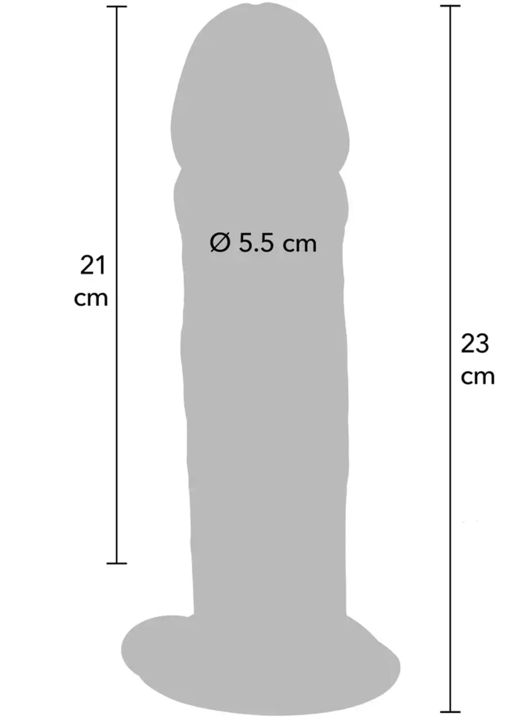 ToyJoy Deluxe dual density thick dong TPE - 23 cm