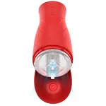 Super suction nutbuster triple masturbator - red