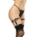 Rimba Jarretelset - OneSize - zwart/zilver