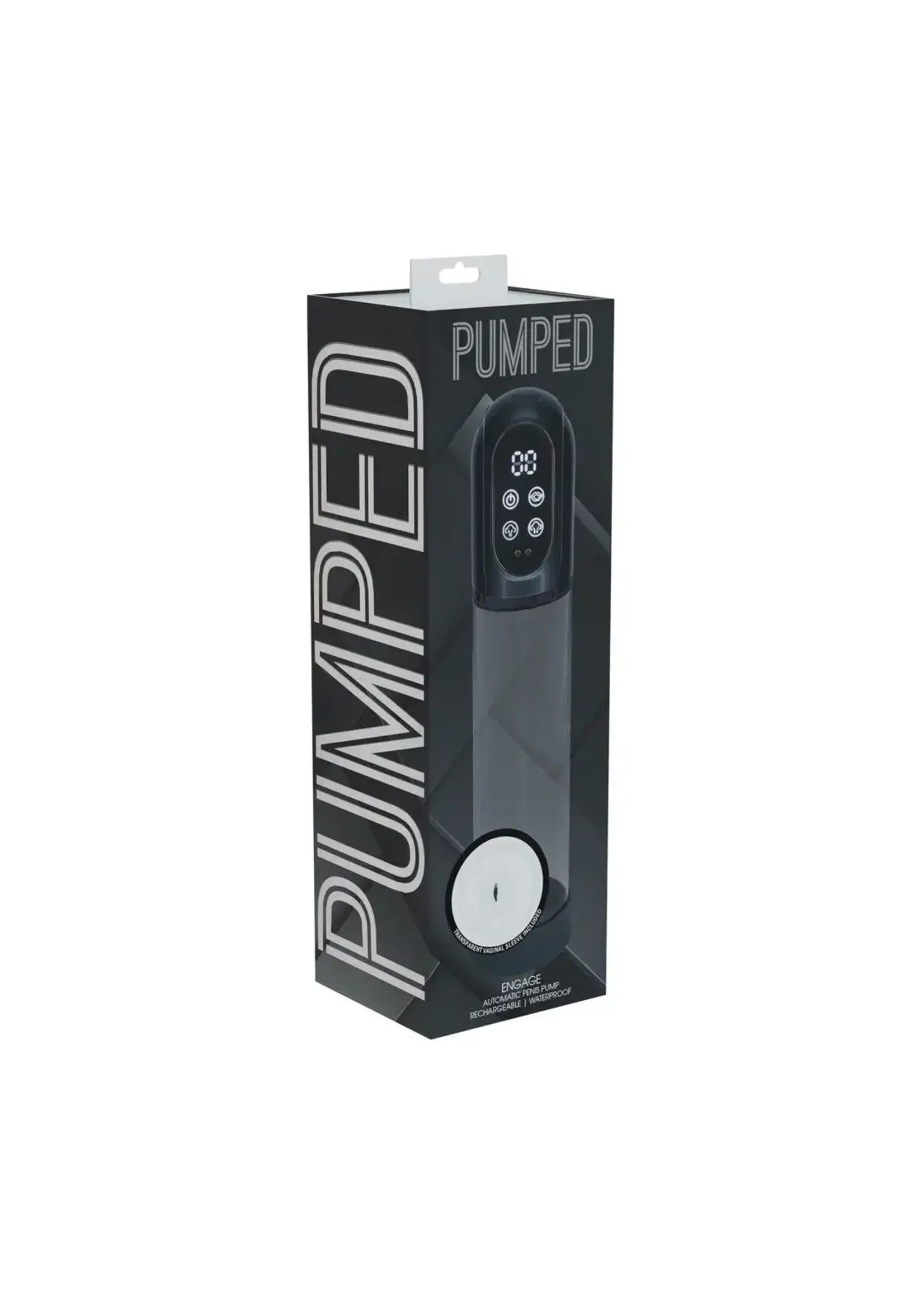 Pumped by Shots Engage - automatic waterproof penis pump and masturbator (2 in 1) - Gun metal